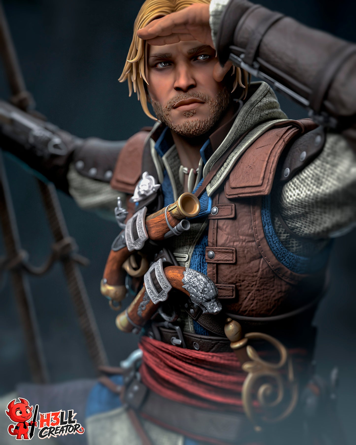 Edward Kenway - Assassins Creed -3D Printed Model Kit - 10 Scale