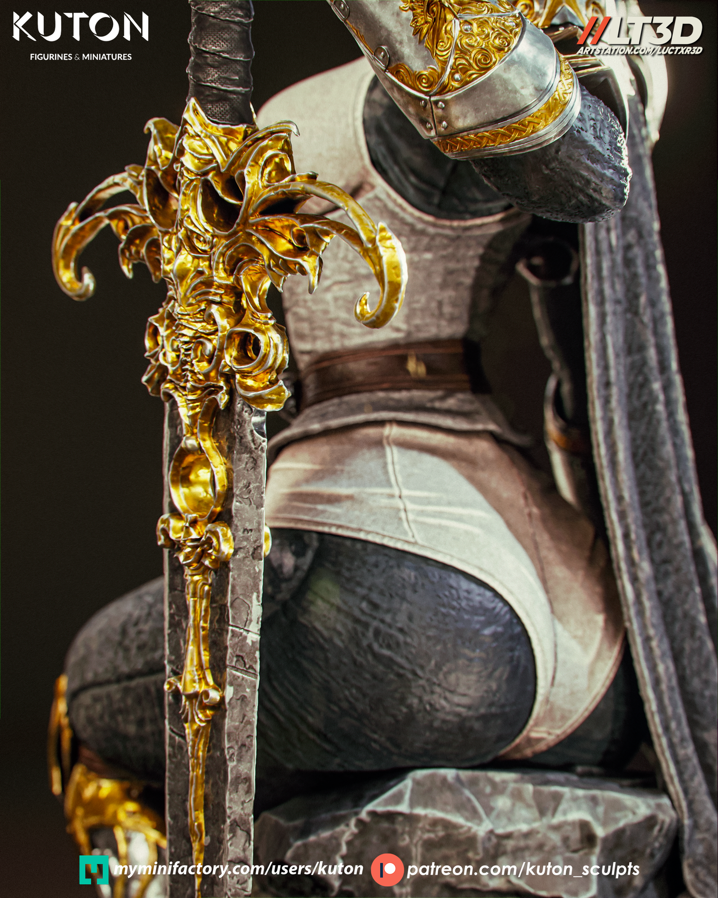 Elyssia (Kuton Original) - 3D Printed Model Kit - 1:10 Scale