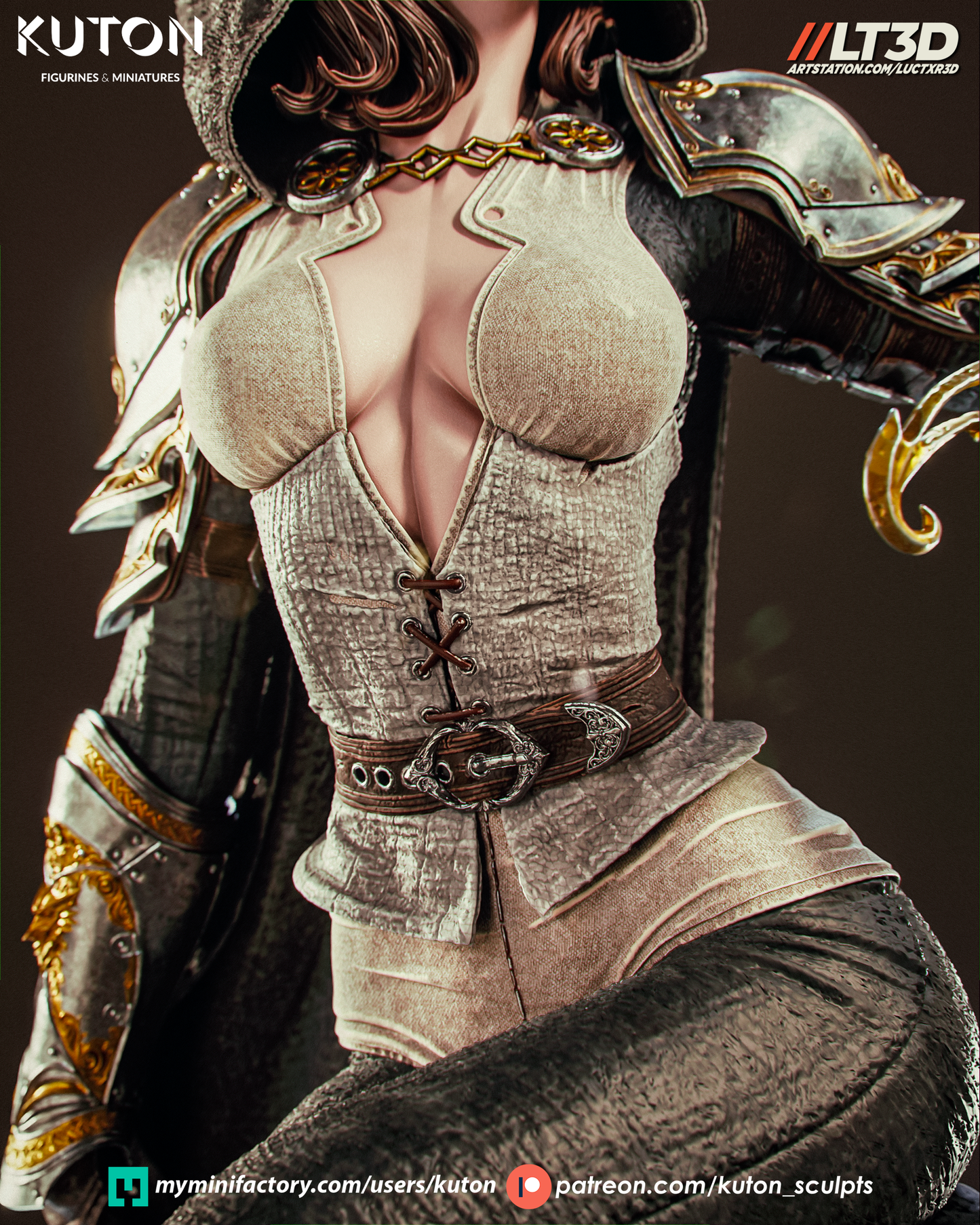 Elyssia (Kuton Original) - 3D Printed Model Kit - 1:10 Scale