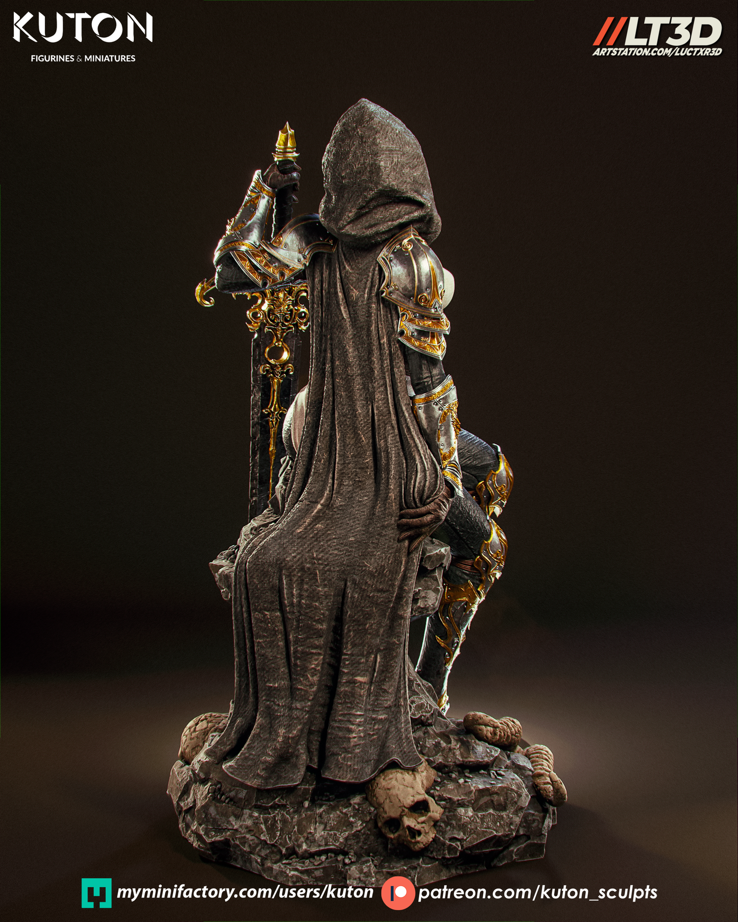 Elyssia (Kuton Original) - 3D Printed Model Kit - 1:10 Scale