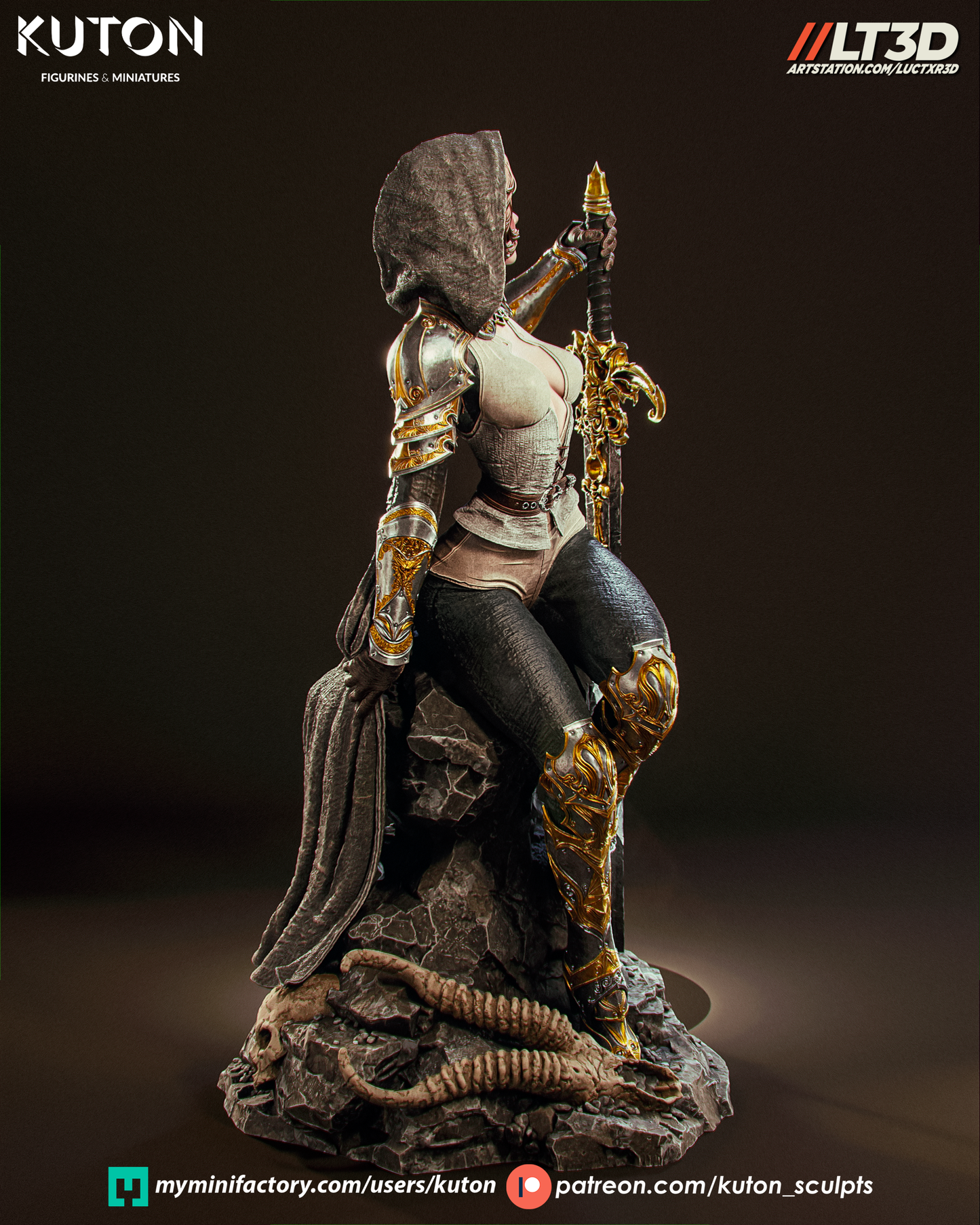 Elyssia (Kuton Original) - 3D Printed Model Kit - 1:10 Scale