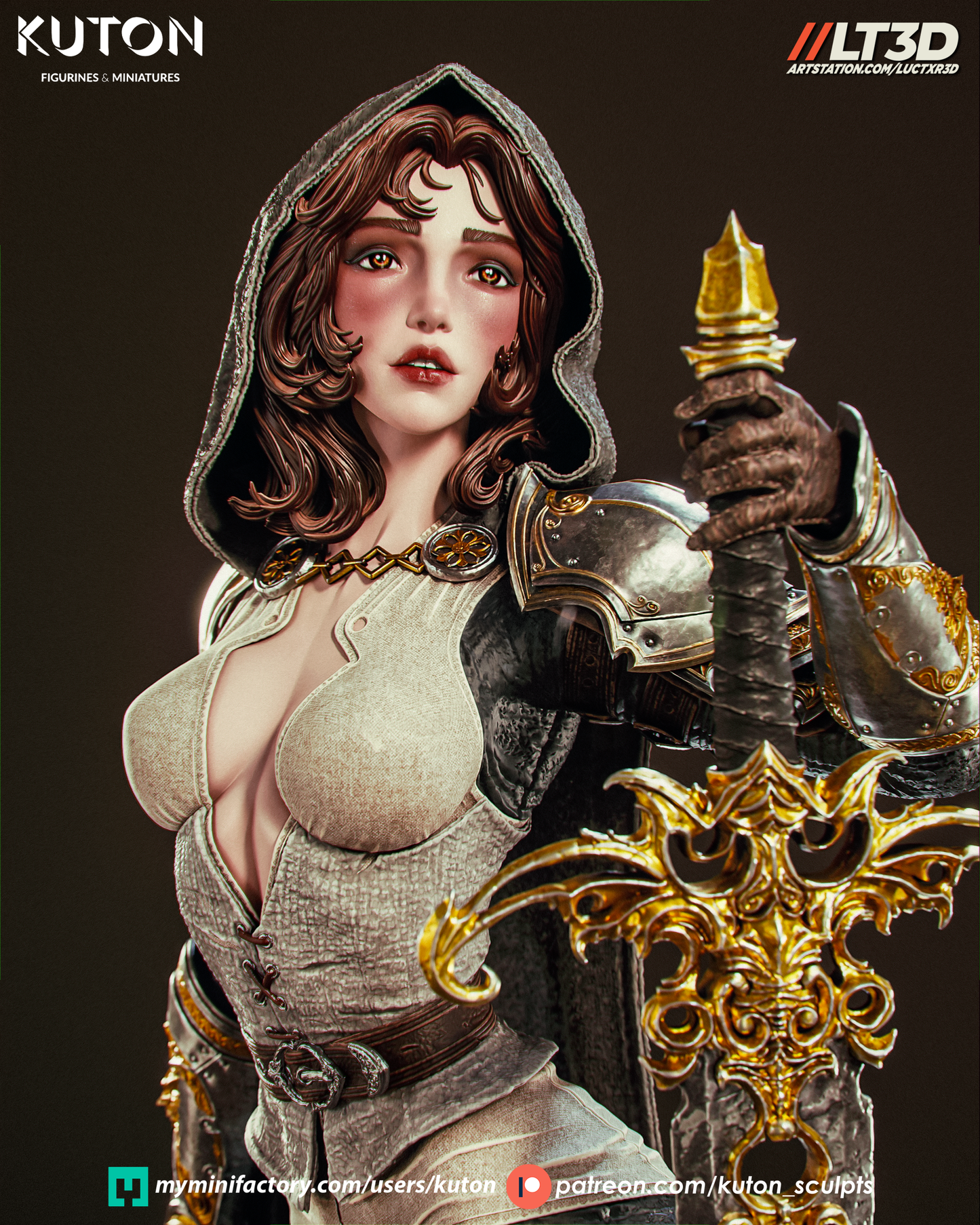 Elyssia (Kuton Original) - 3D Printed Model Kit - 1:10 Scale
