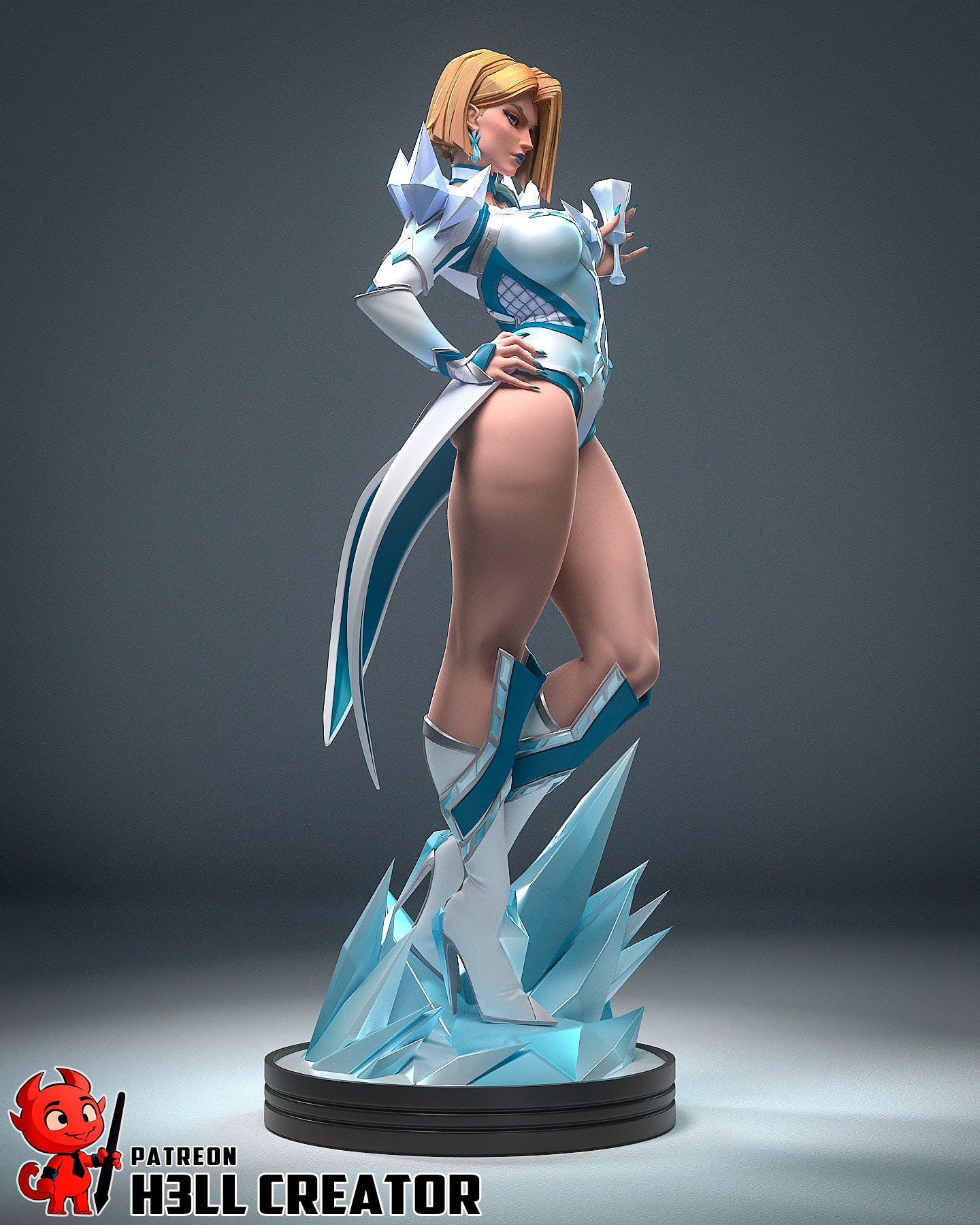 Emma Frost - 12 Scale 3D Printed Statue - 12 Scale