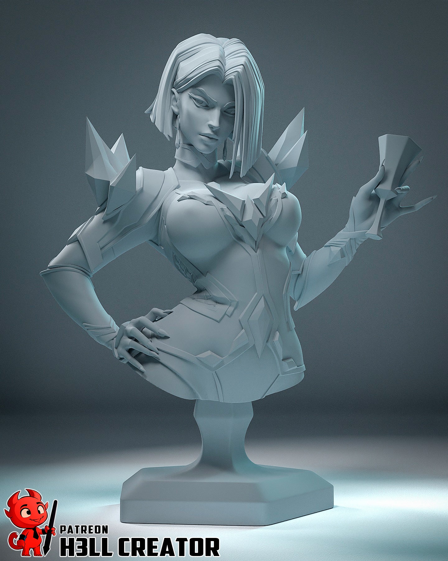 Emma Frost - 12 Scale 3D Printed Statue - 12 Scale