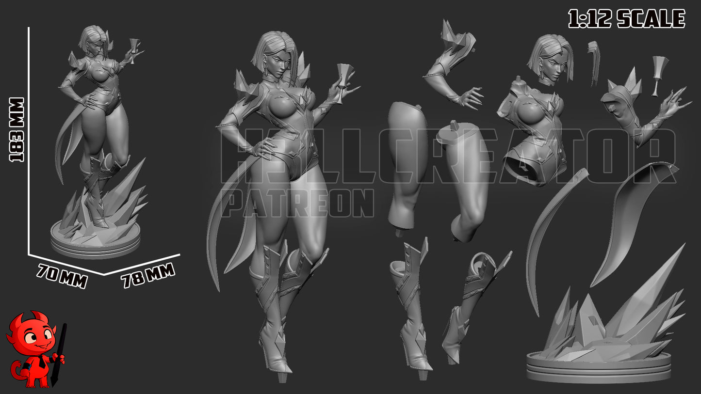 Emma Frost - 12 Scale 3D Printed Statue - 12 Scale