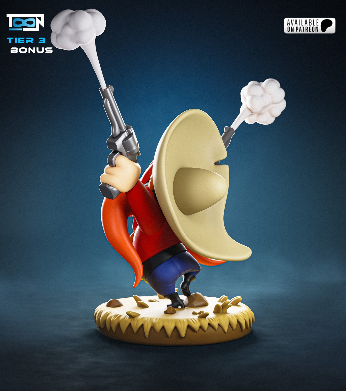 Yosemite Sam - 3D Printed Statue - 6 Scale Model kit