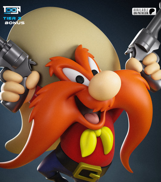 Yosemite Sam - 3D Printed Statue - 6 Scale Model kit