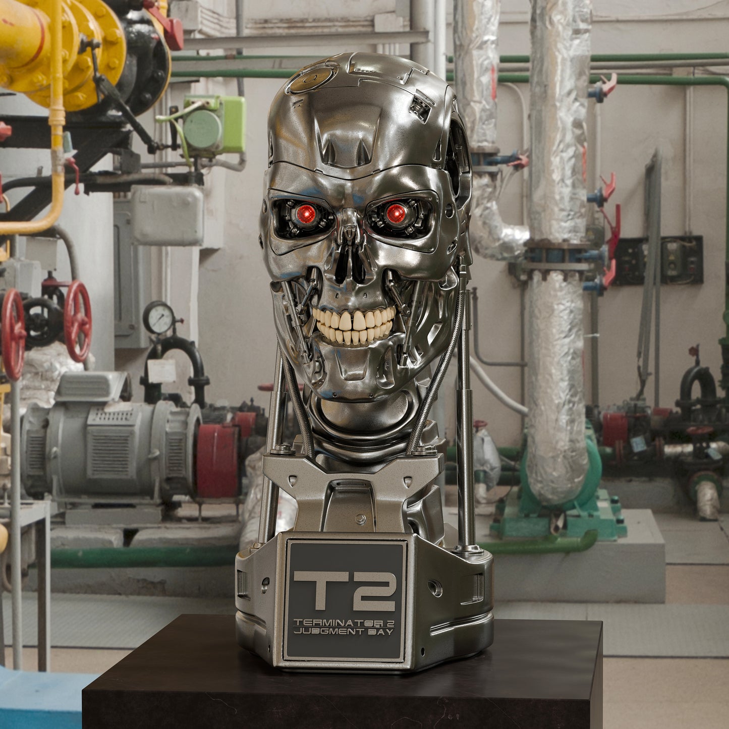 T-800 (Terminator) Bust- 3D Printed Statue - 1:1 Scale
