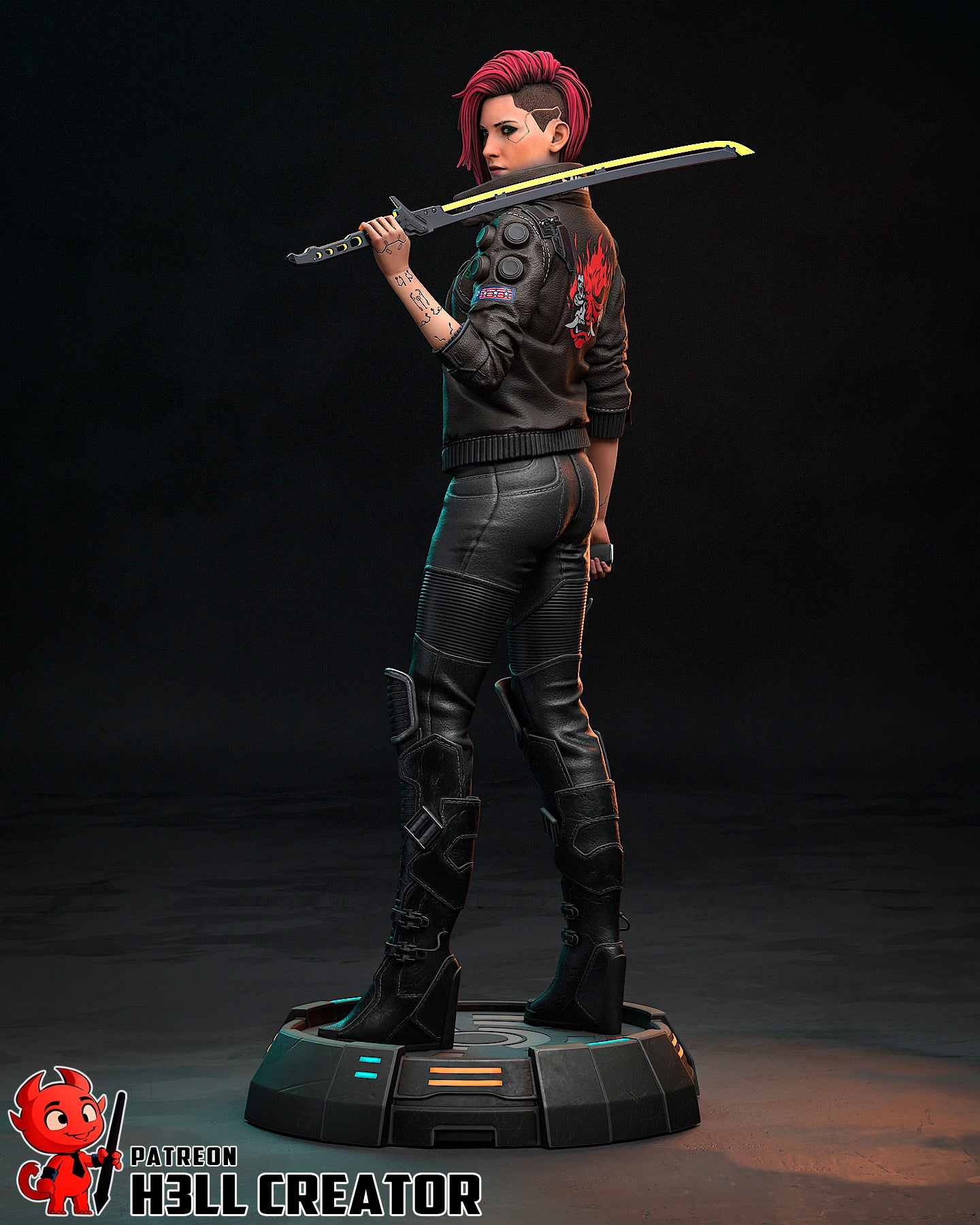Female V (Cyberpunk 2077) 3d Printed Model Kit - 1:10
