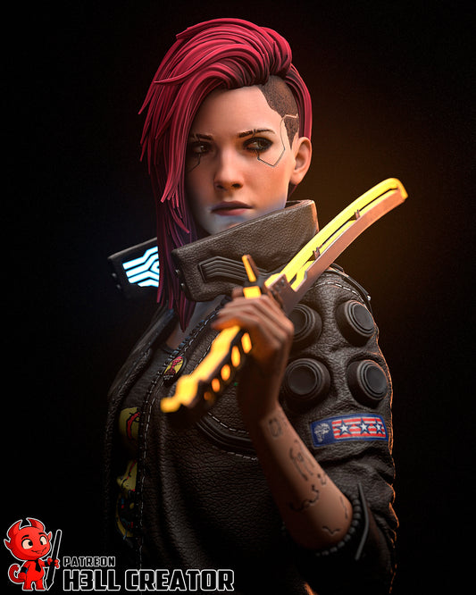 Female V (Cyberpunk 2077) 3d Printed Model Kit - 1:10