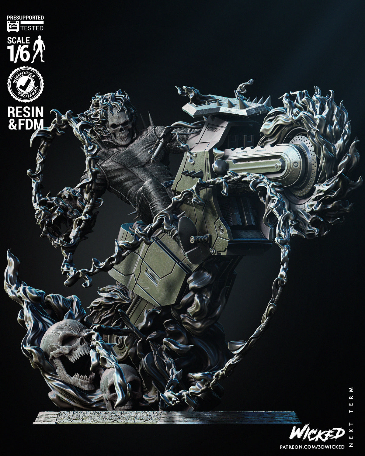 Danny Ketch Ghost Rider (Fan Art) - 6 or 12 scale - 3D Print kit ...