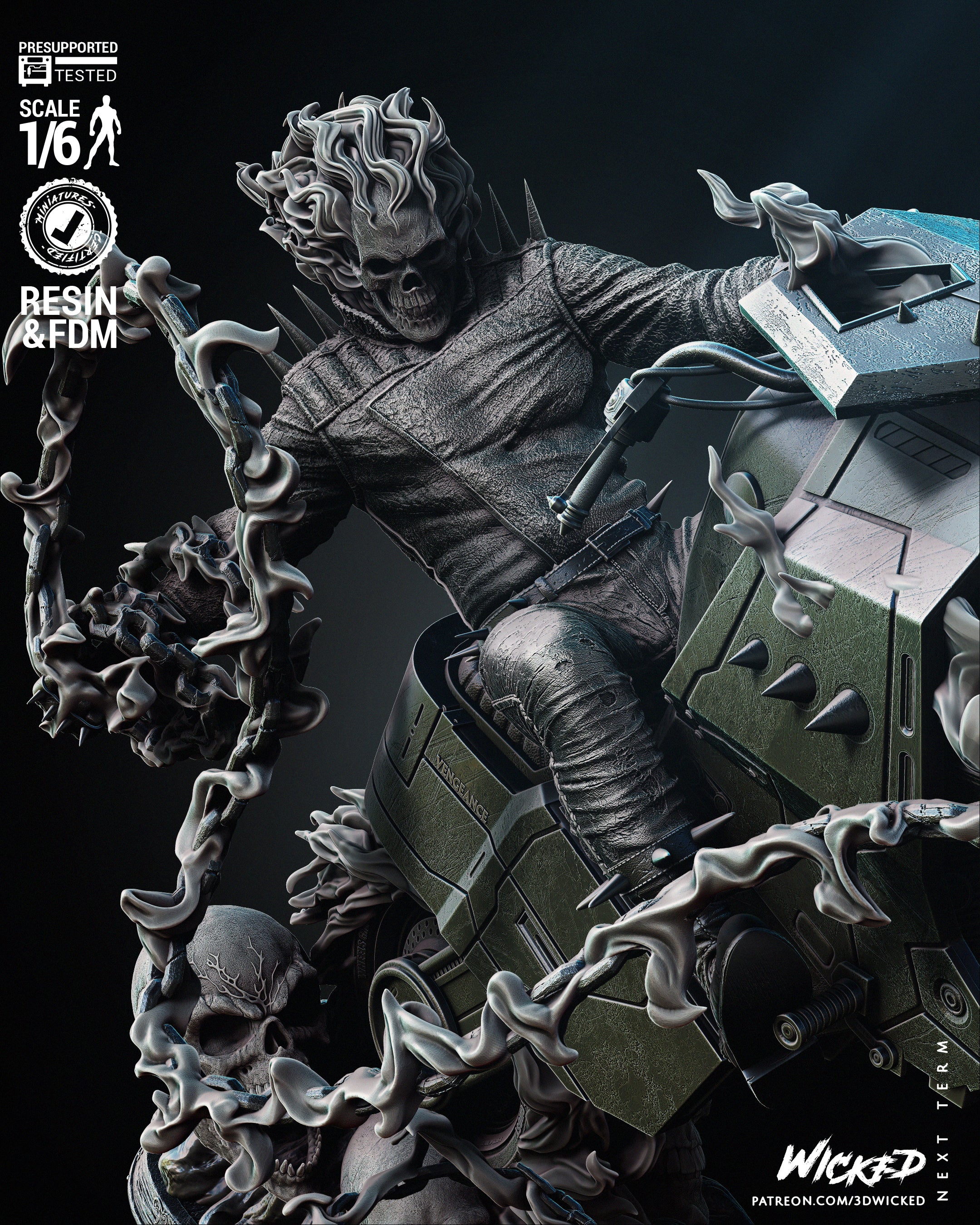 Danny Ketch Ghost Rider (Fan Art) - 6 or 12 scale - 3D Print kit