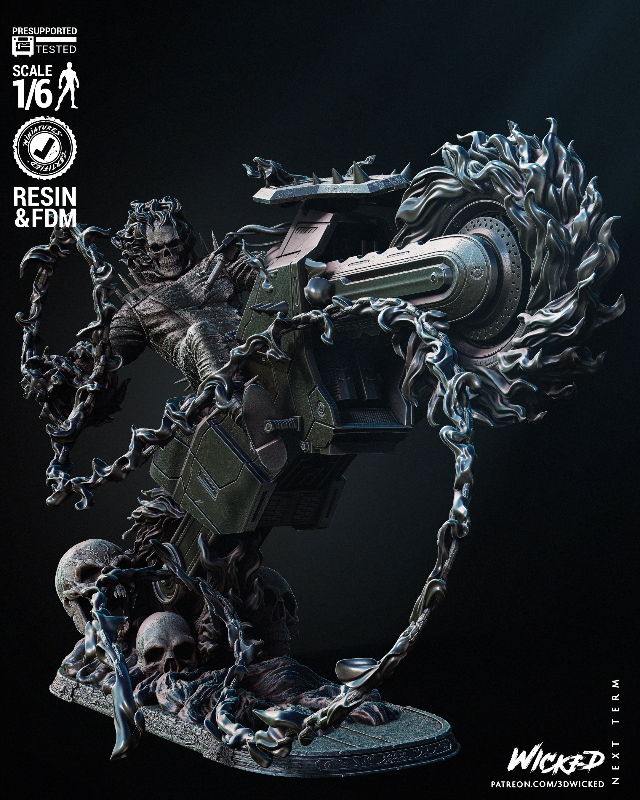 Katch Ghost Rider Danny Ketch Ghost Rider (Fan Art) - 6 or 12 scale - 3D Print kit ...