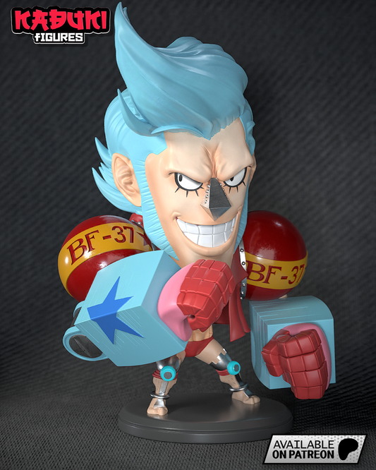 Franky (Fan Art) One Piece - 112mm - 3D Print Chibi Kit