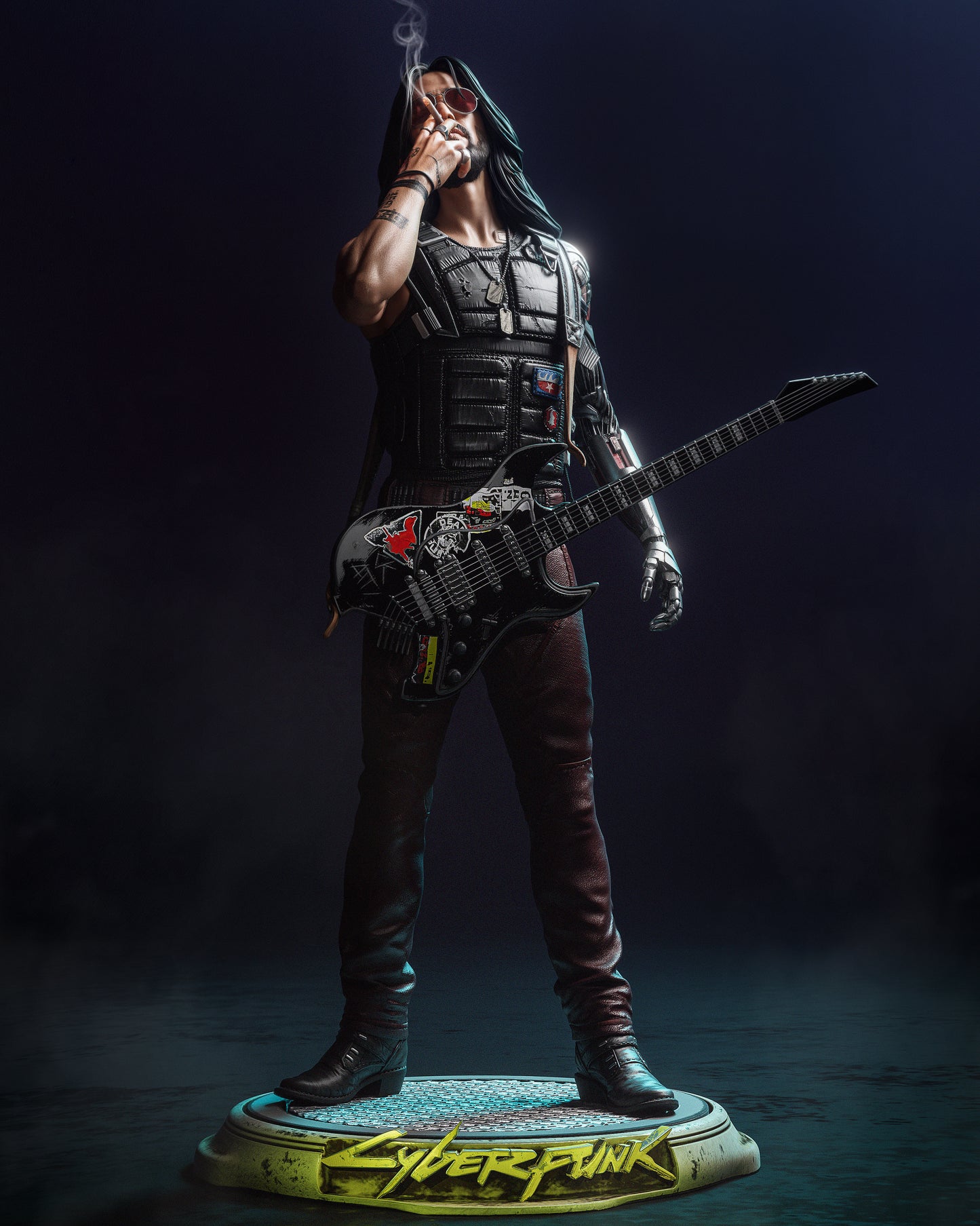 Johnny Silverhand (Cyberpunk) - Fan Art - 3D Print Model Kit - 1:6