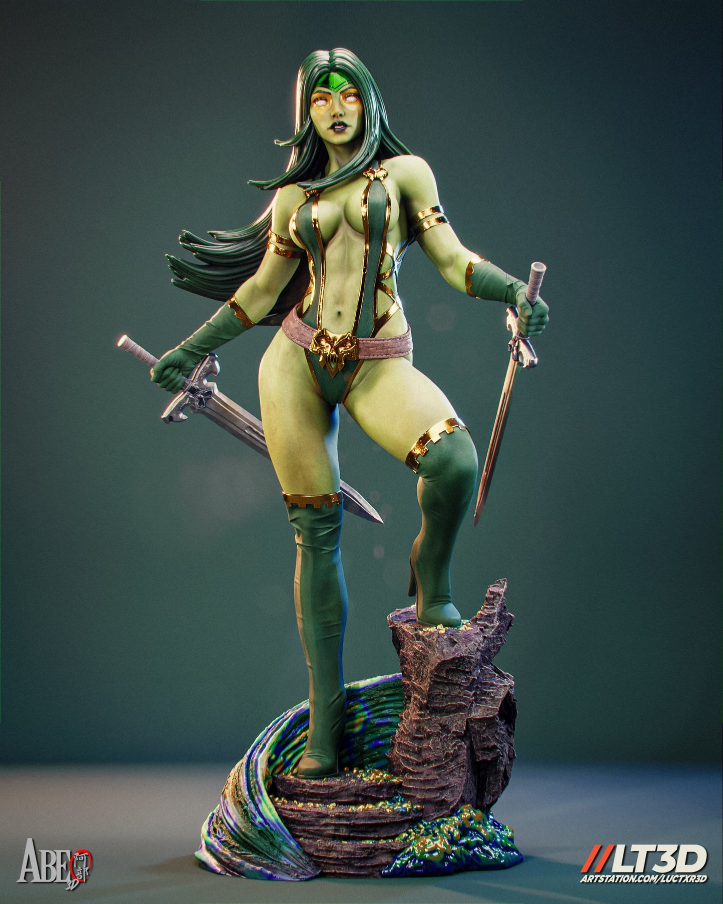 Gamora - 3D Printed Statue Model Kit 6 and 4 Scale