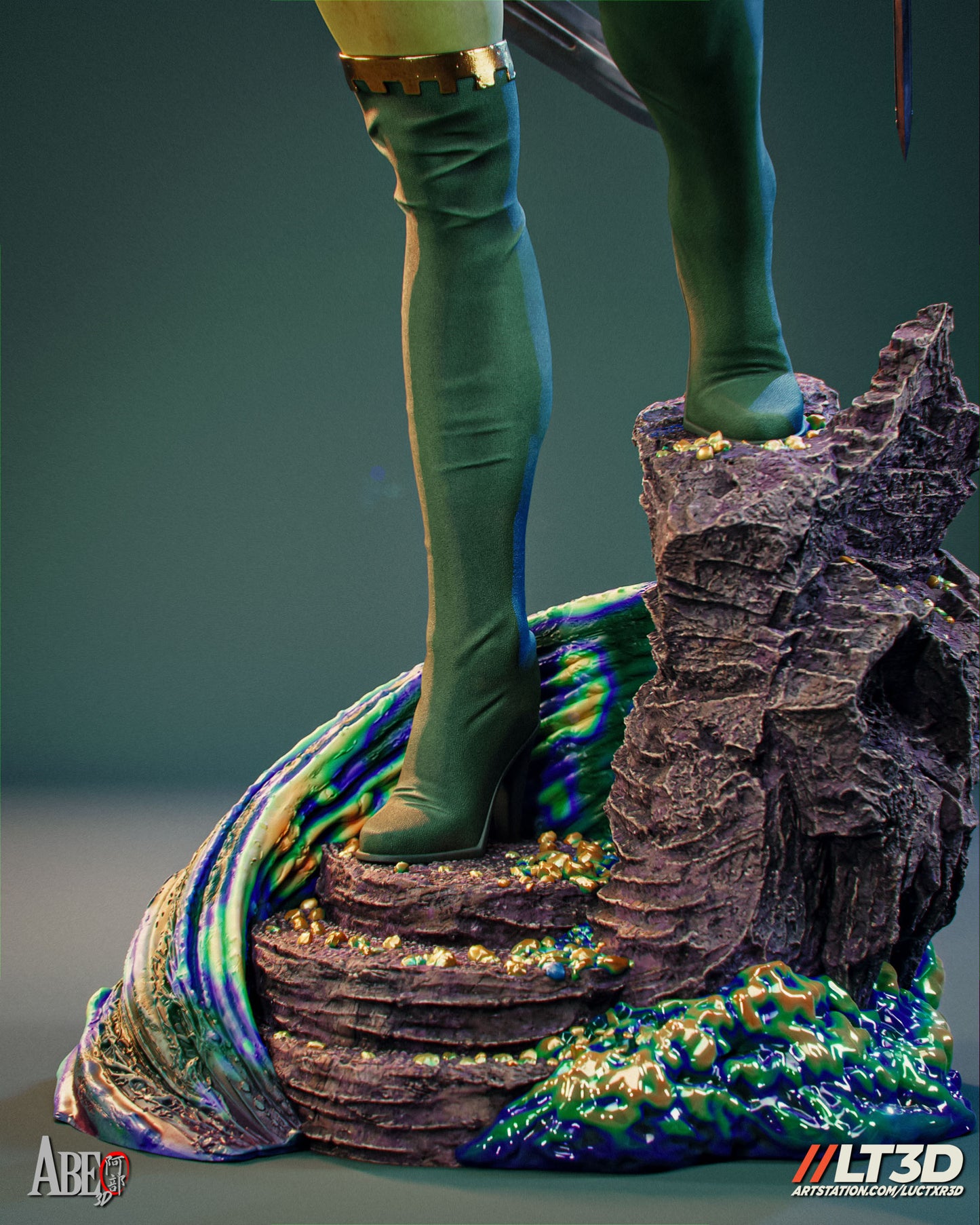 Gamora - 3D Printed Statue Model Kit 6 and 4 Scale