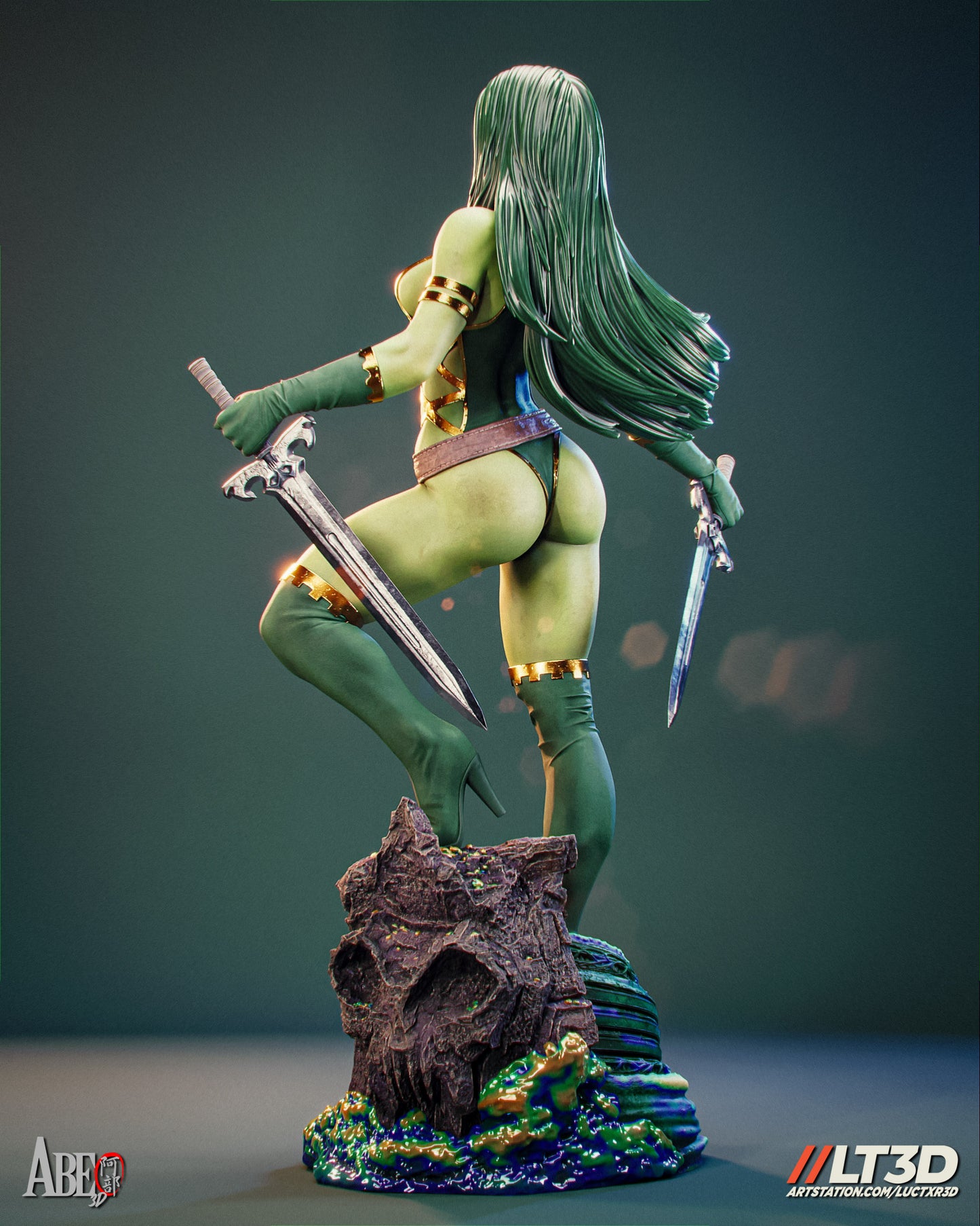 Gamora - 3D Printed Statue Model Kit 6 and 4 Scale