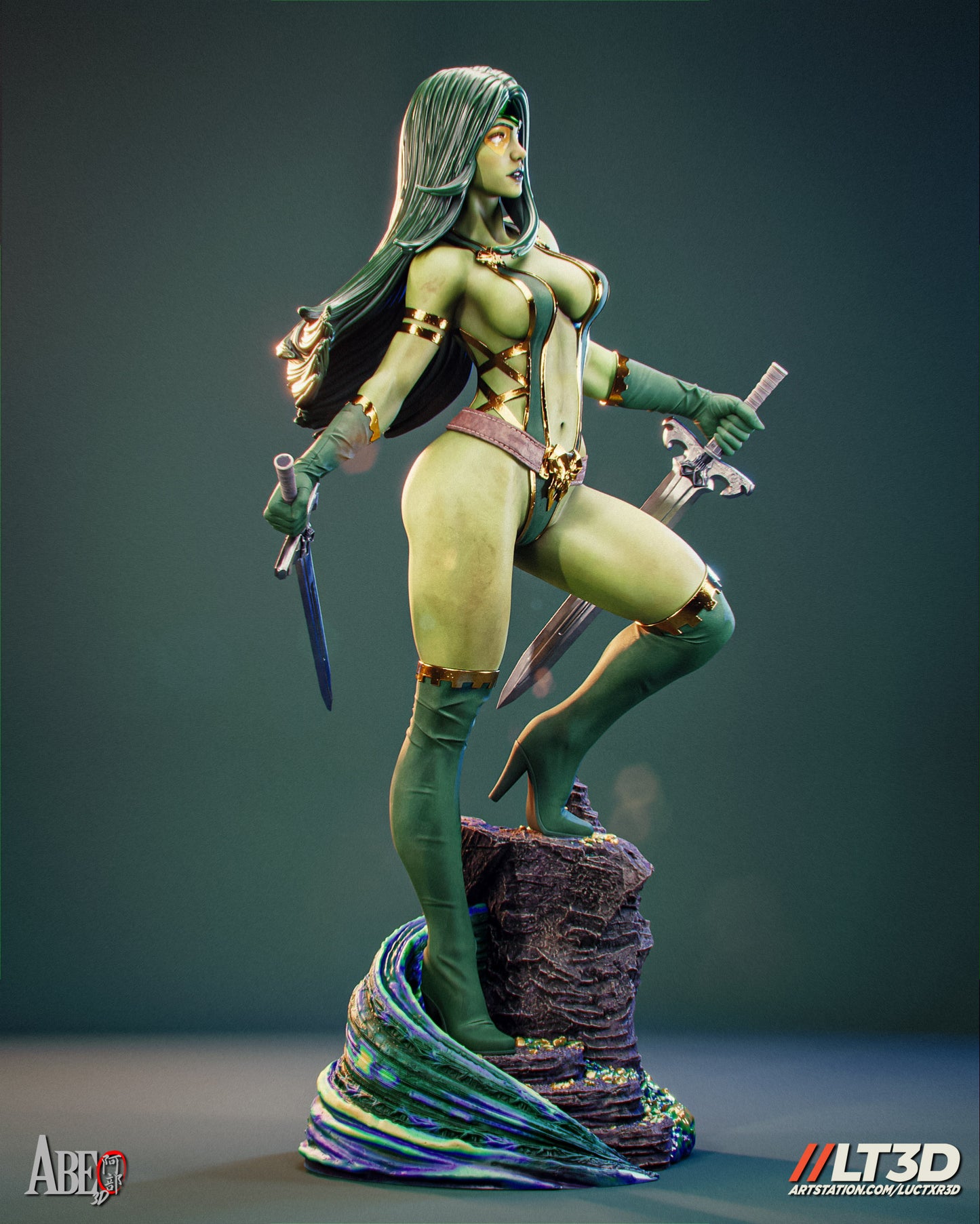 Gamora - 3D Printed Statue Model Kit 6 and 4 Scale