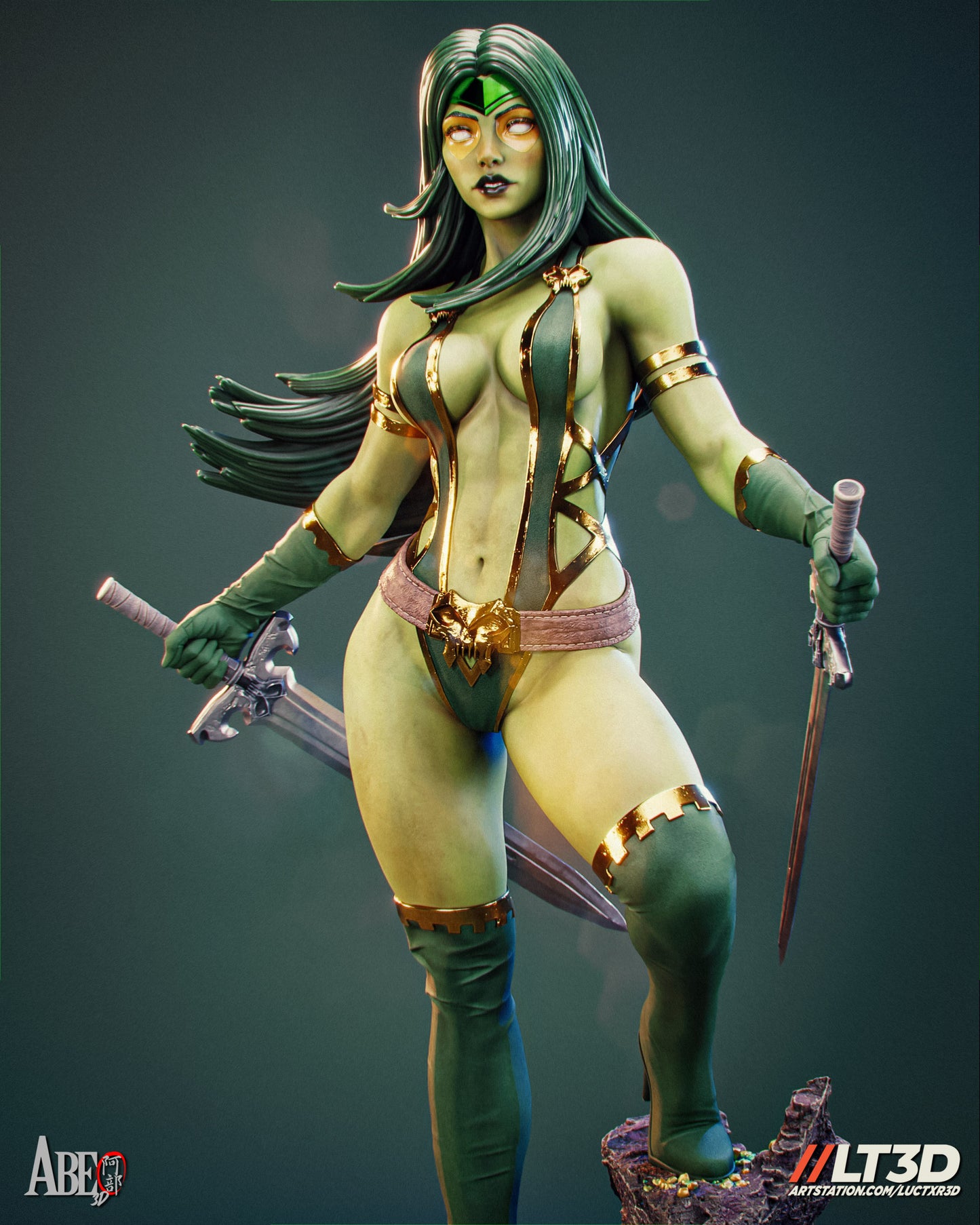 Gamora - 3D Printed Statue Model Kit 6 and 4 Scale