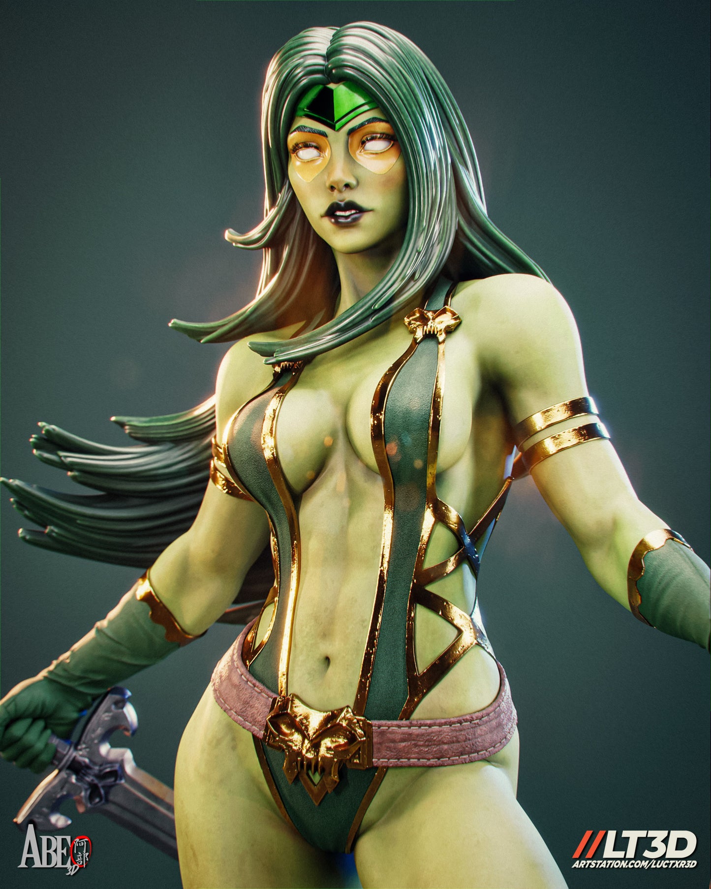 Gamora - 3D Printed Statue Model Kit 6 and 4 Scale