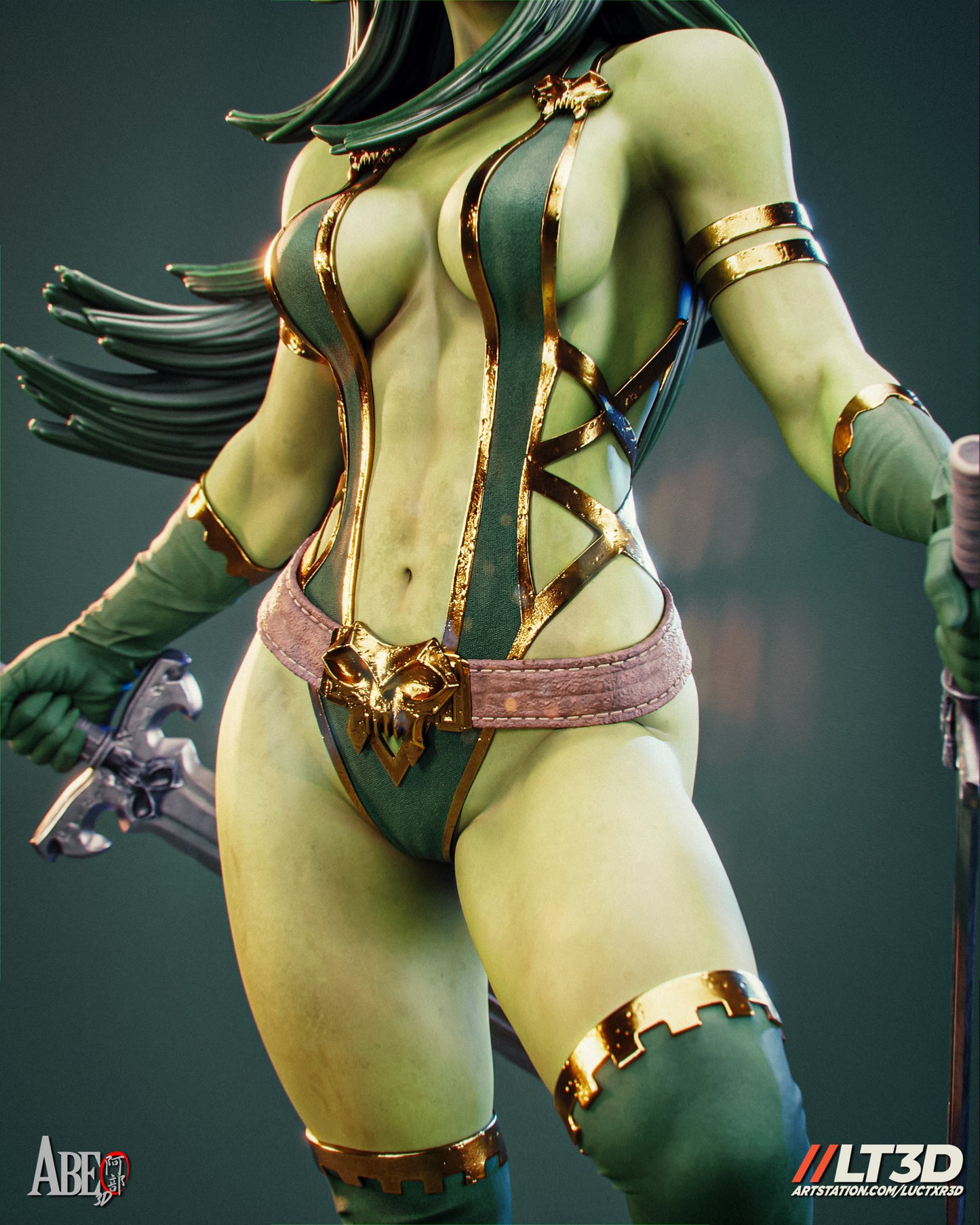 Gamora - 3D Printed Statue Model Kit 6 and 4 Scale