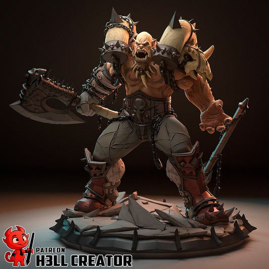 Garrosh Hellscream (WoW) 3d Printed Model Kit - 1:14