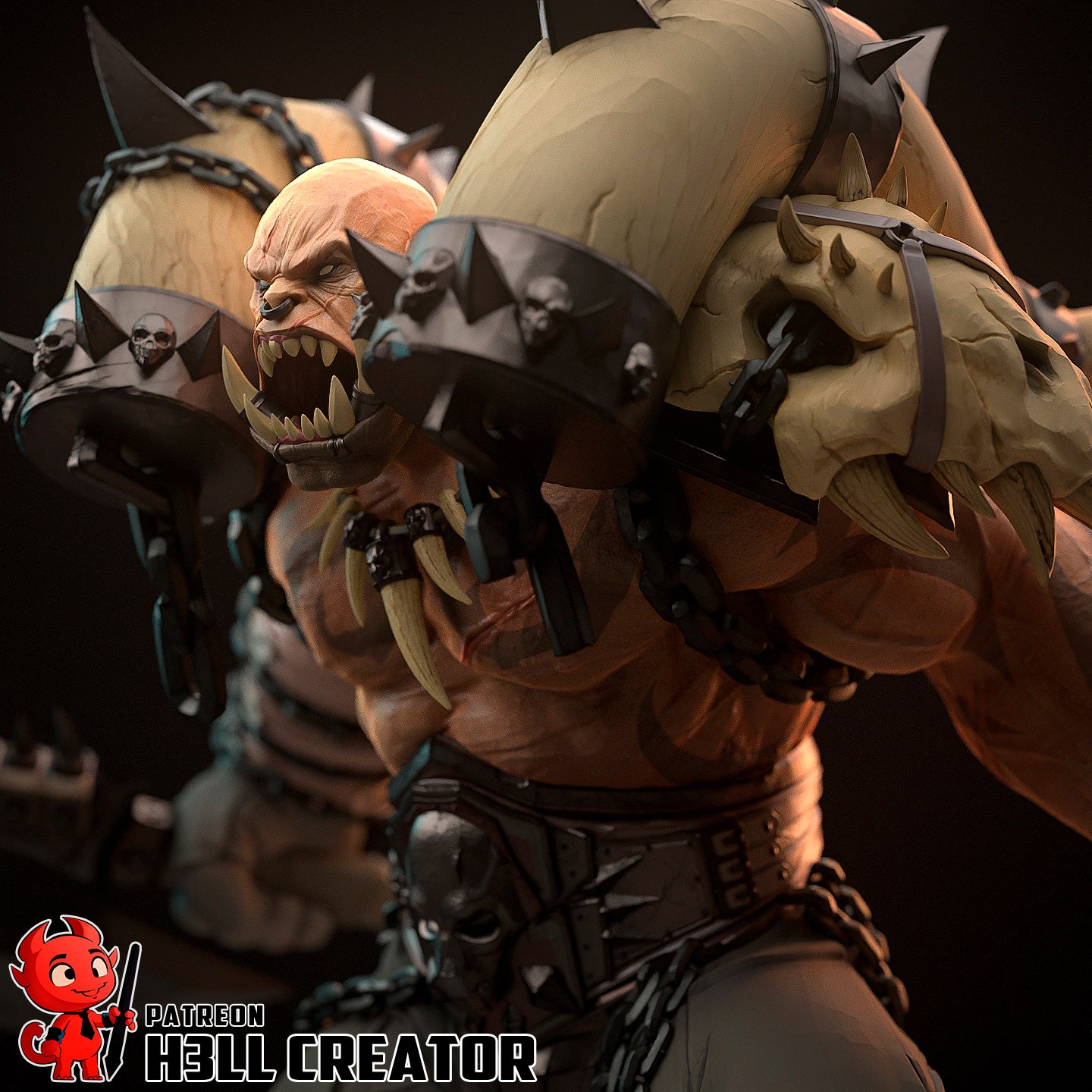 Garrosh Hellscream (WoW) 3d Printed Model Kit - 1:14