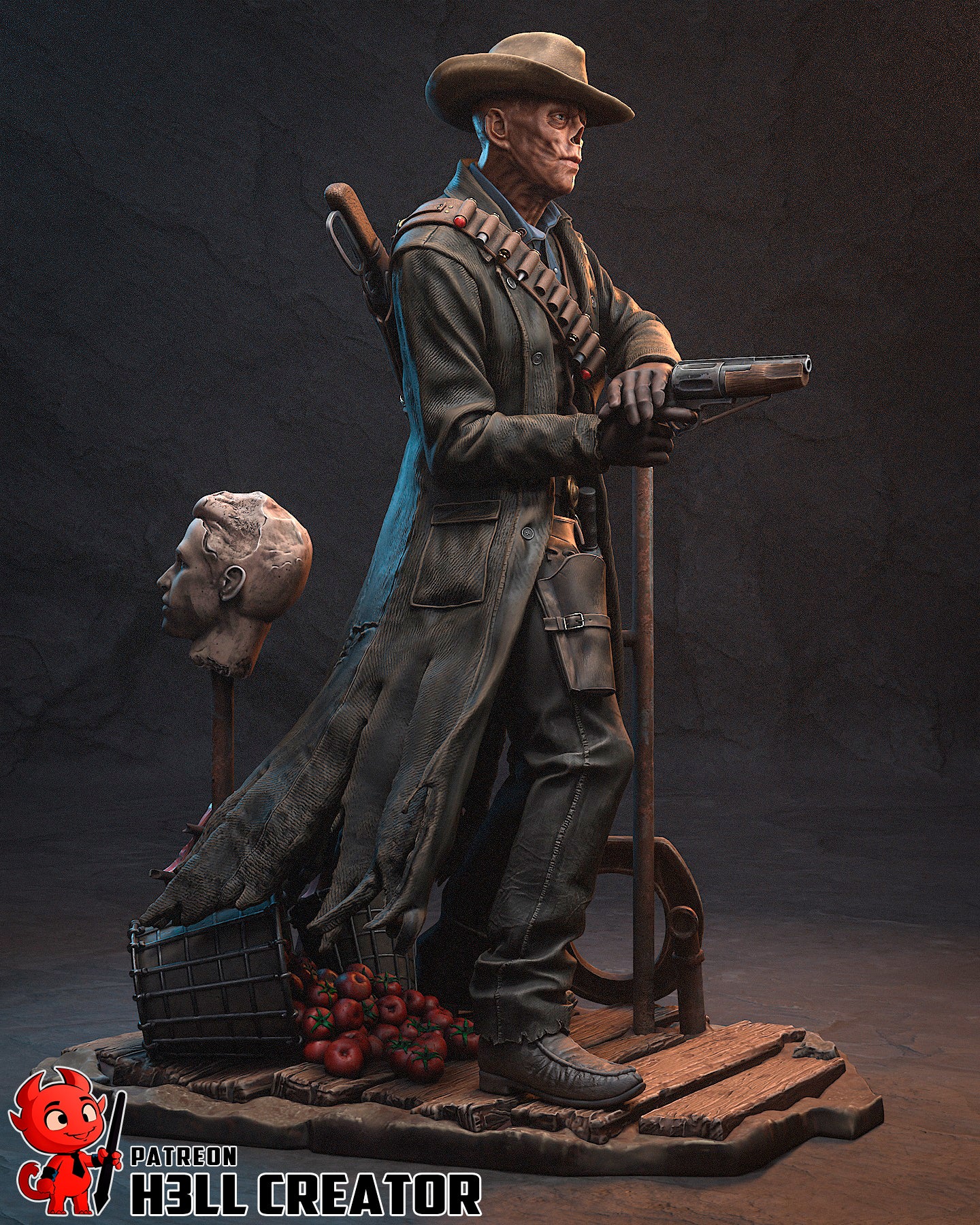 The Ghoul - 10 Scale - Fallout-  3D Printed Model Kit 1:10 Scale