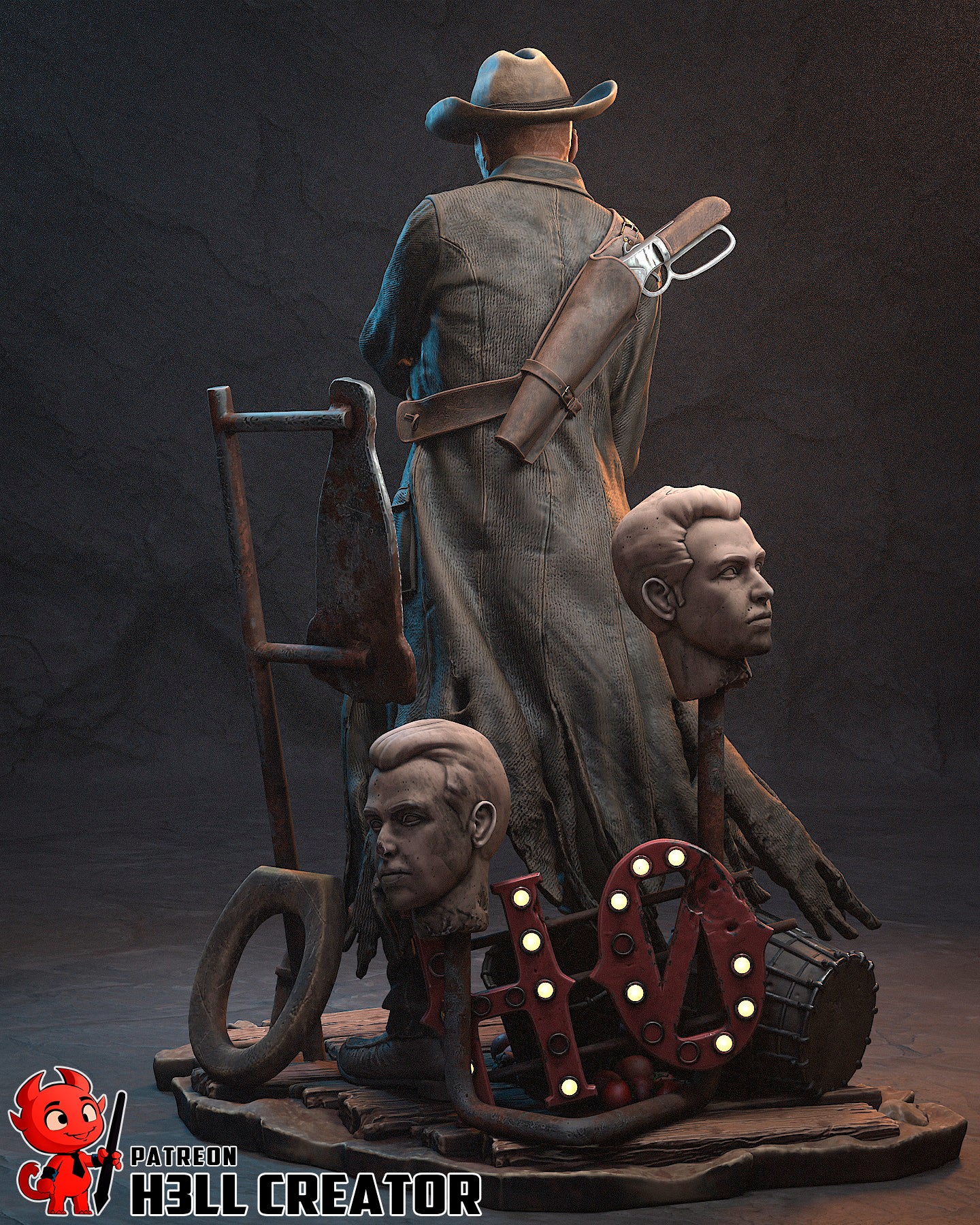 The Ghoul - 10 Scale - Fallout-  3D Printed Model Kit 1:10 Scale