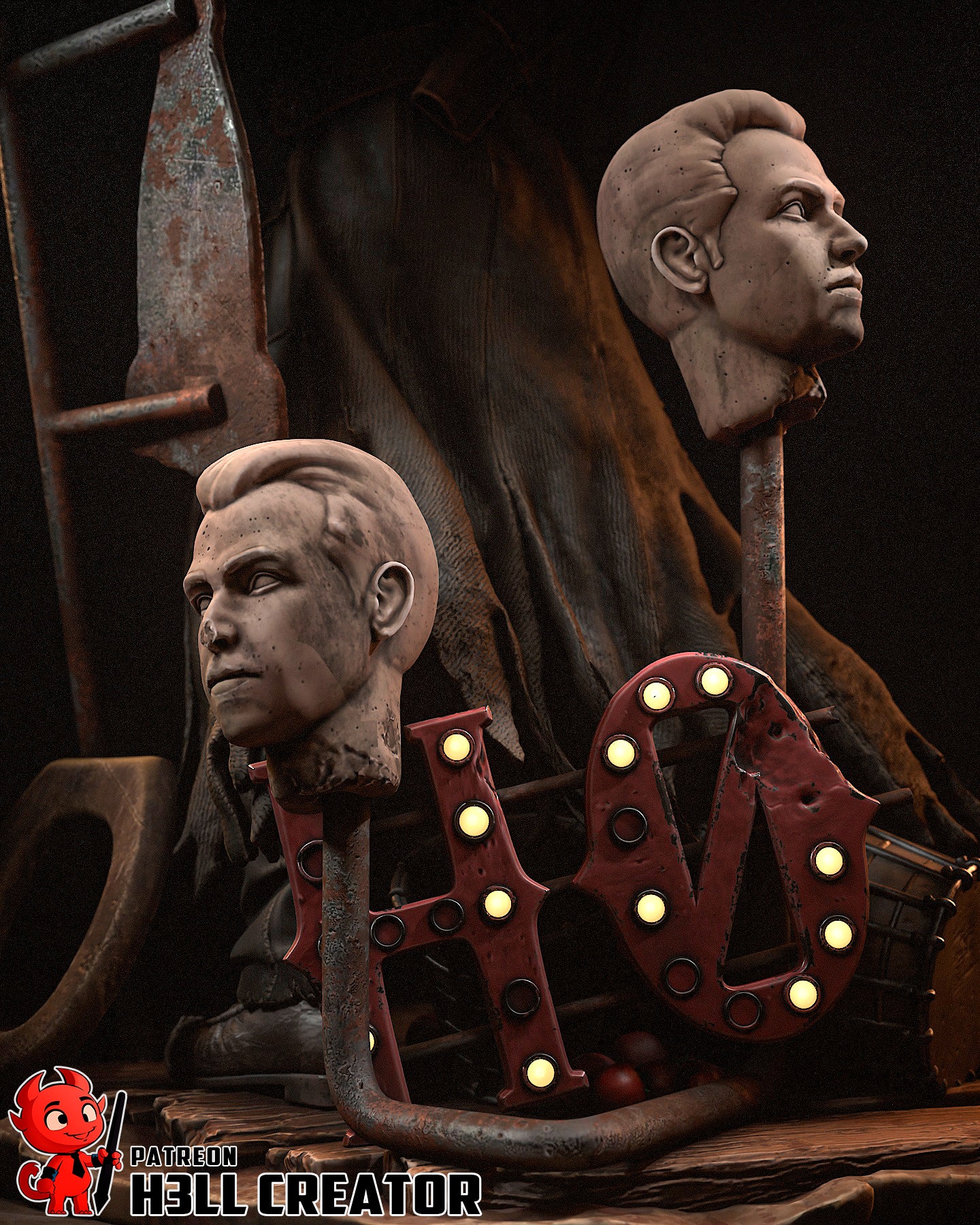 The Ghoul - 10 Scale - Fallout-  3D Printed Model Kit 1:10 Scale