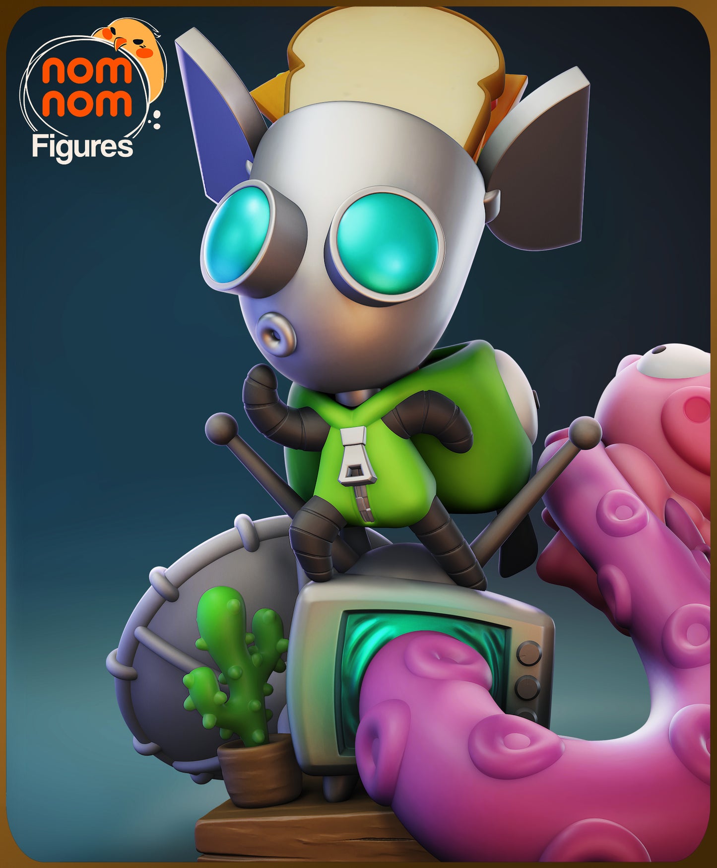 Chibi Gir (Invader Zim) 3d Printed Model Kit