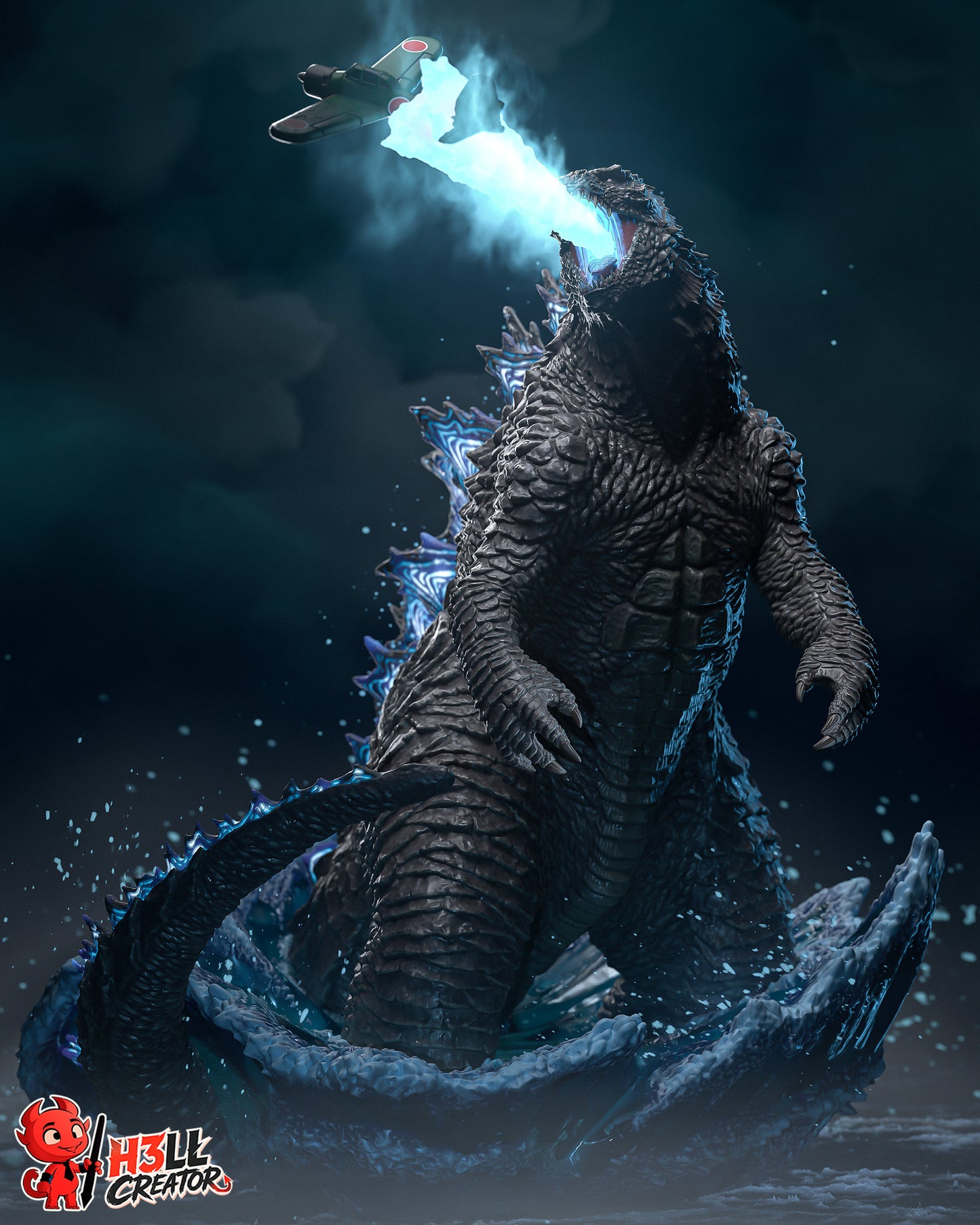 Godzilla- 3D Printed Statue / Bust