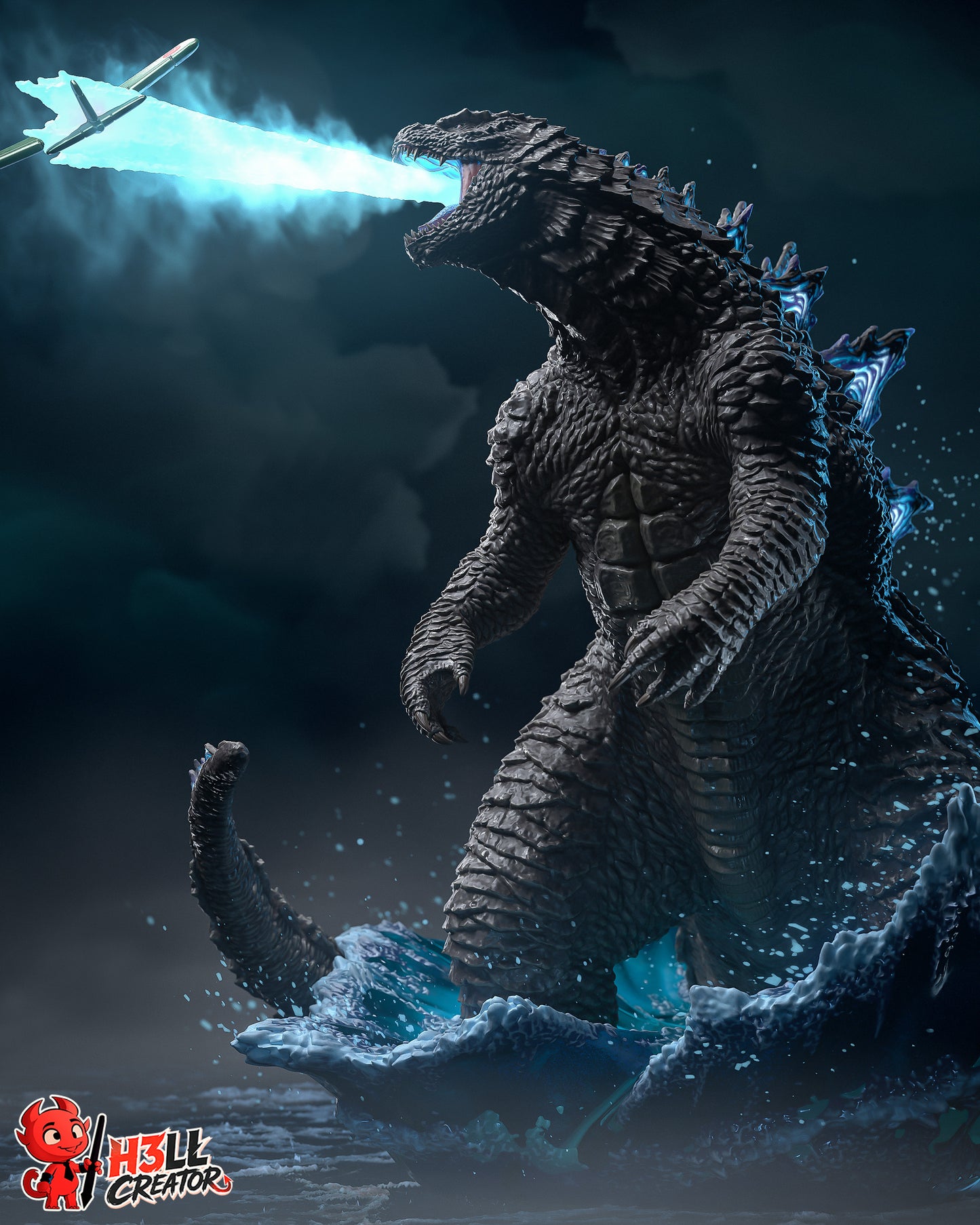 Godzilla- 3D Printed Statue / Bust