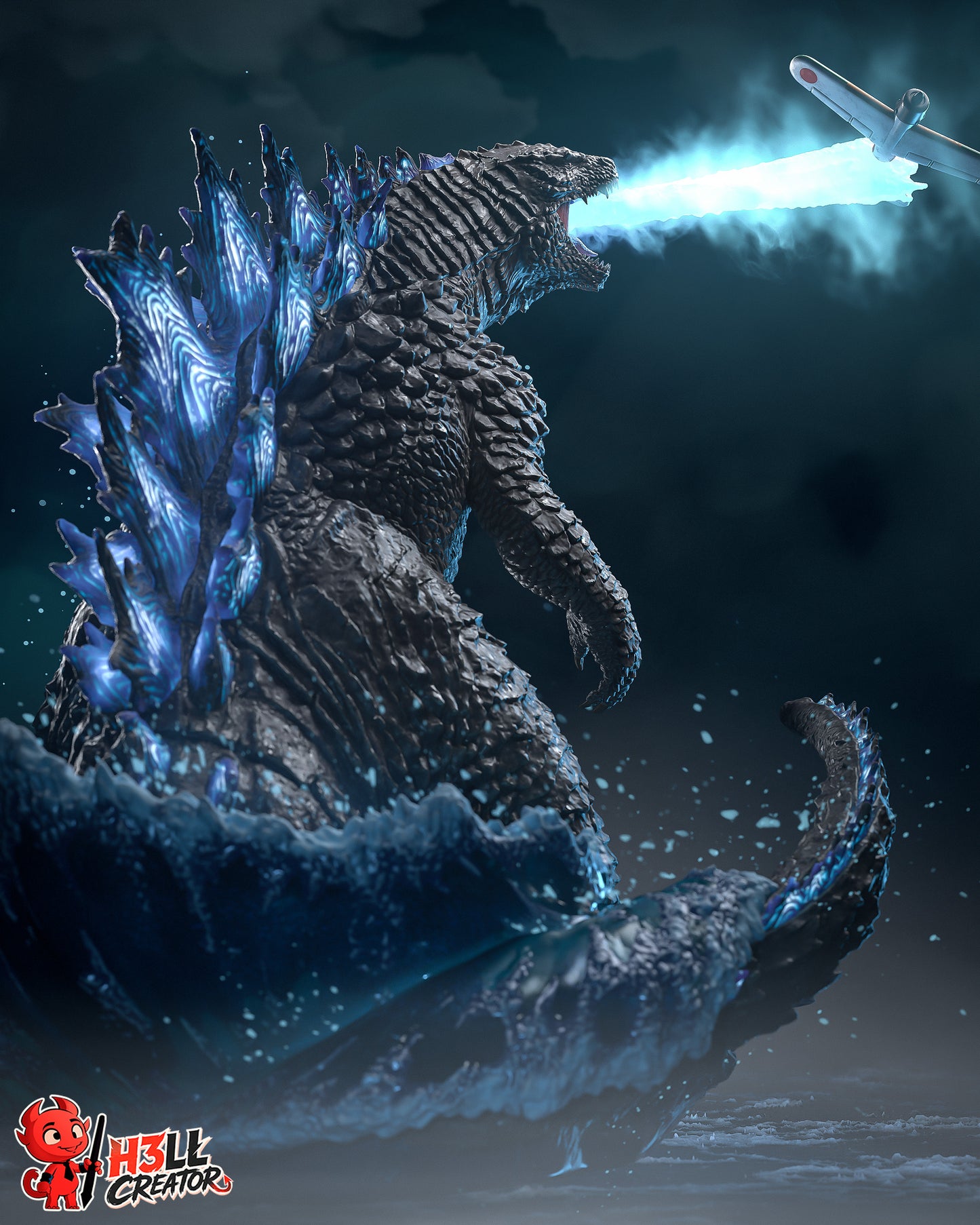 Godzilla- 3D Printed Statue / Bust