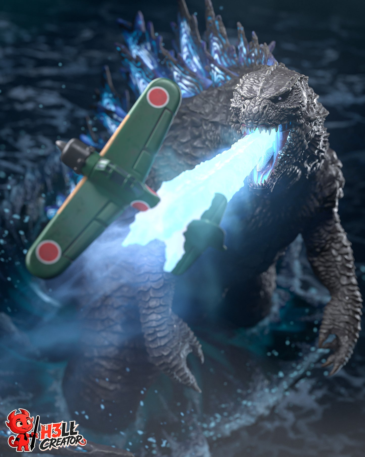 Godzilla- 3D Printed Statue / Bust