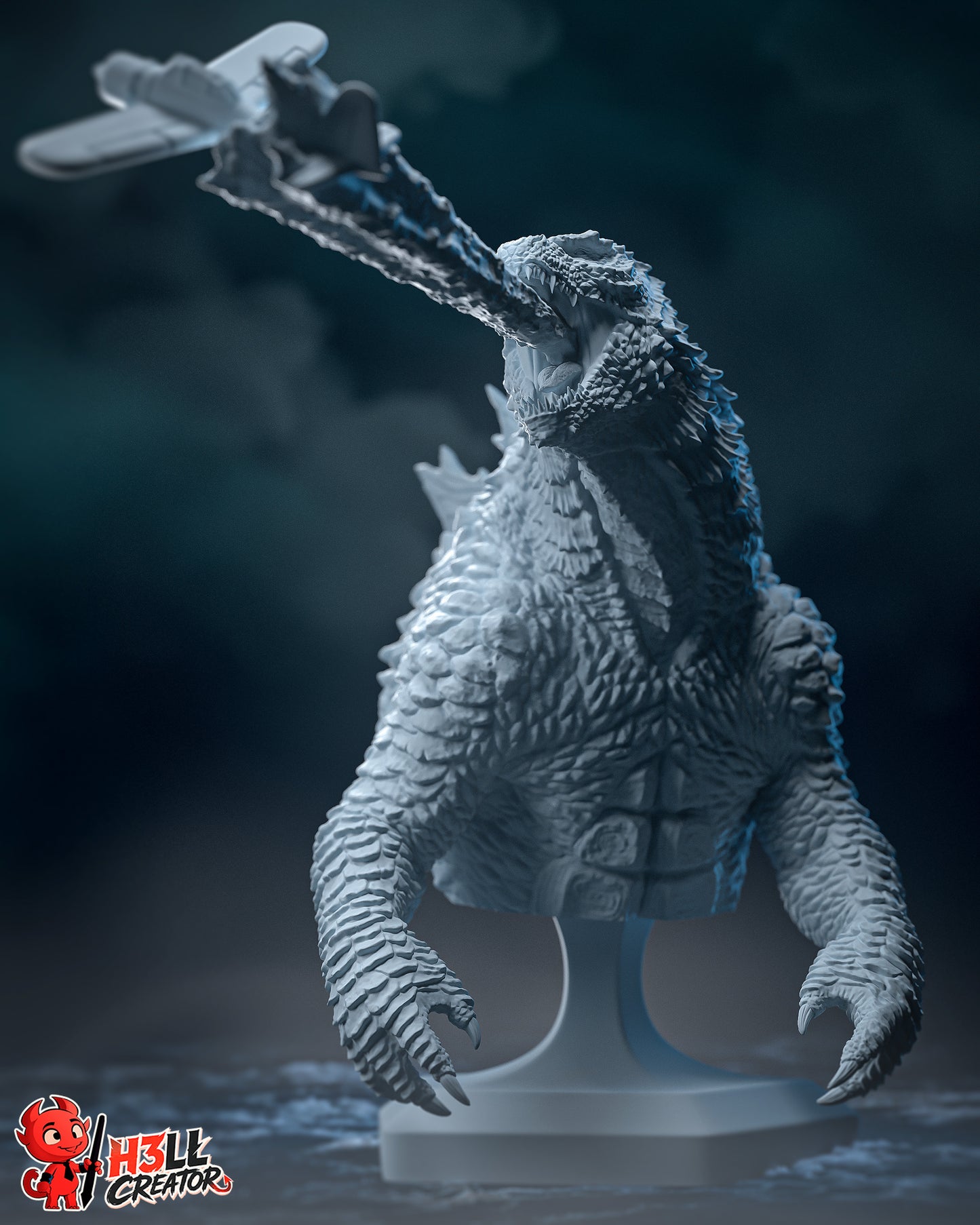 Godzilla- 3D Printed Statue / Bust