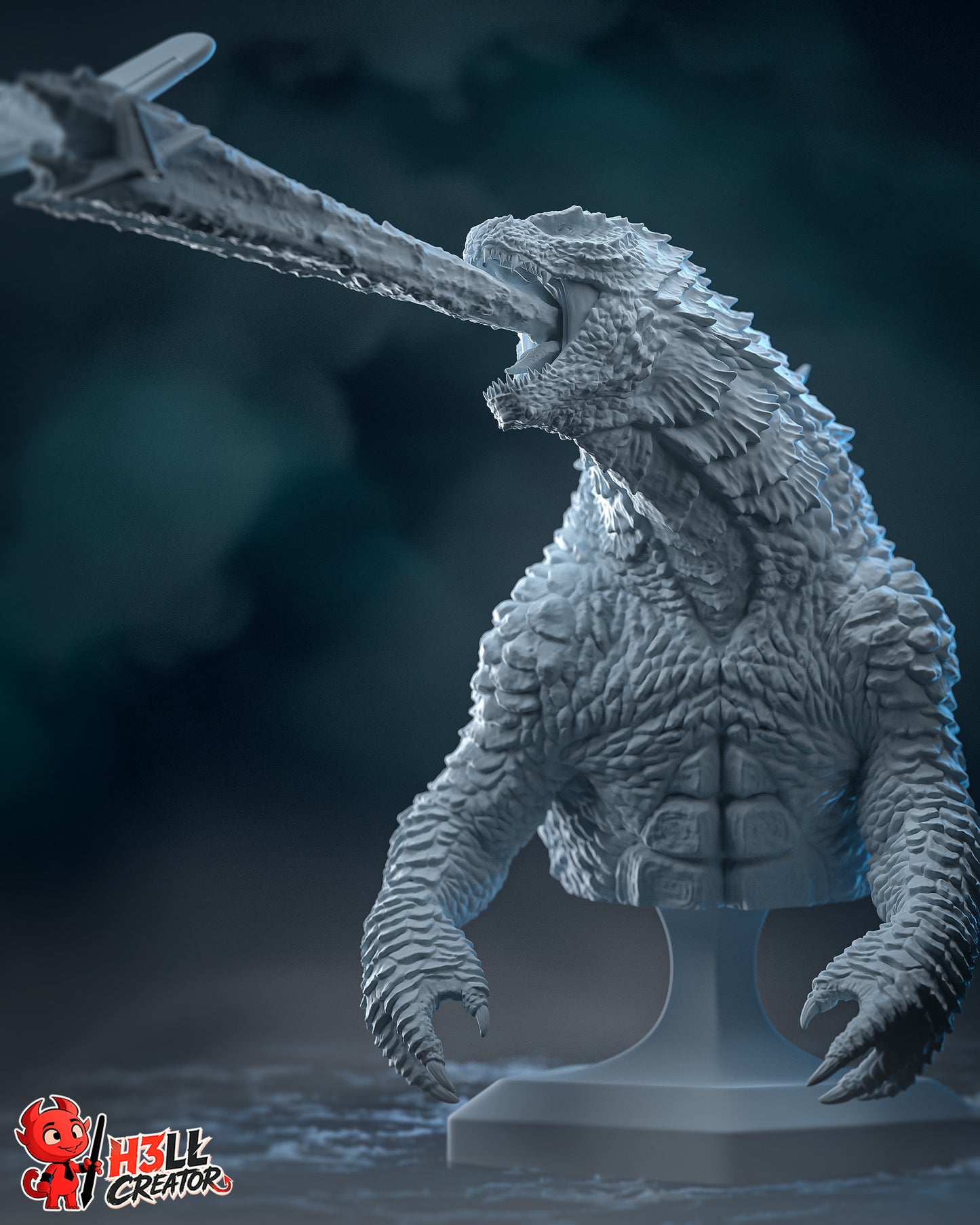 Godzilla- 3D Printed Statue / Bust
