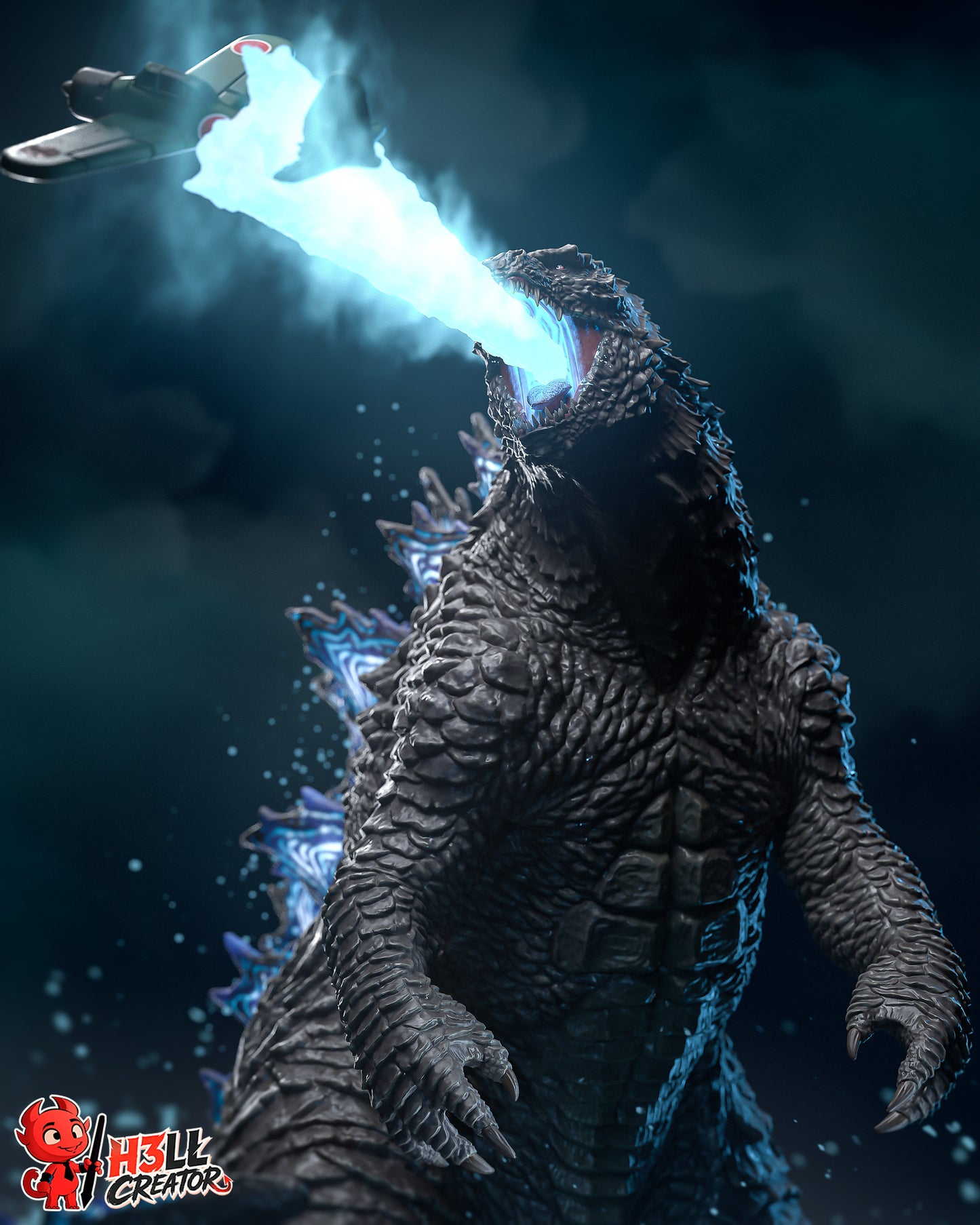 Godzilla- 3D Printed Statue / Bust