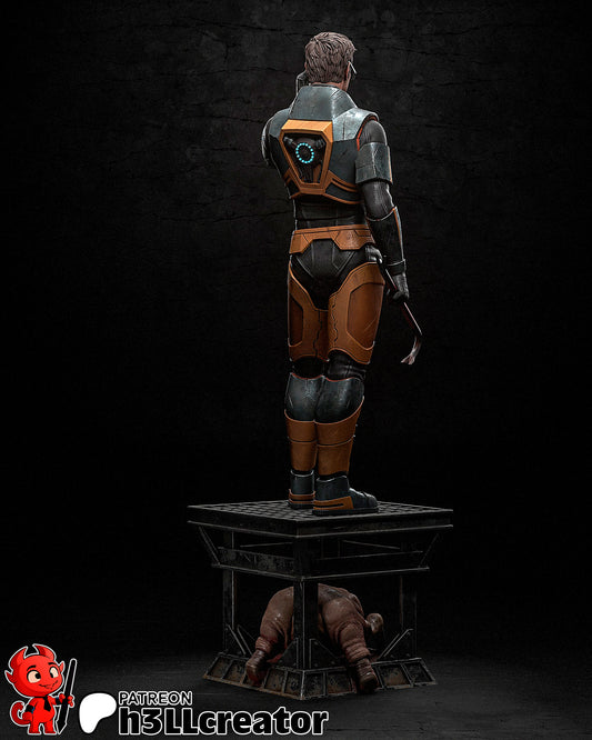 Gordon Freeman - Half-life - 3D Printed Fan Art (H3LLCreator)