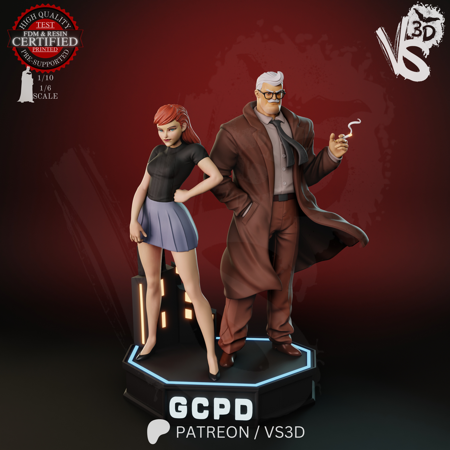 Jim and Barb (TAS) - Sculpt - 3d Printed Model Kit