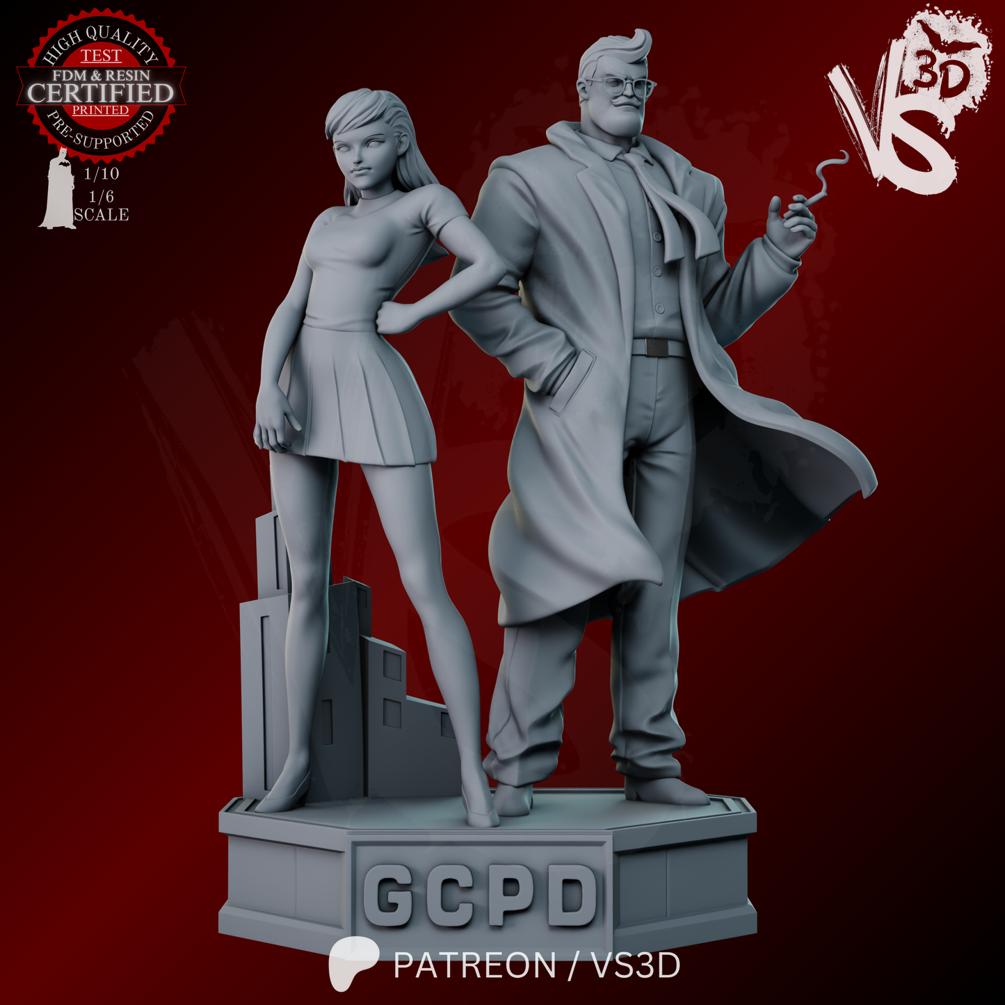 Jim and Barb (TAS) - Sculpt - 3d Printed Model Kit