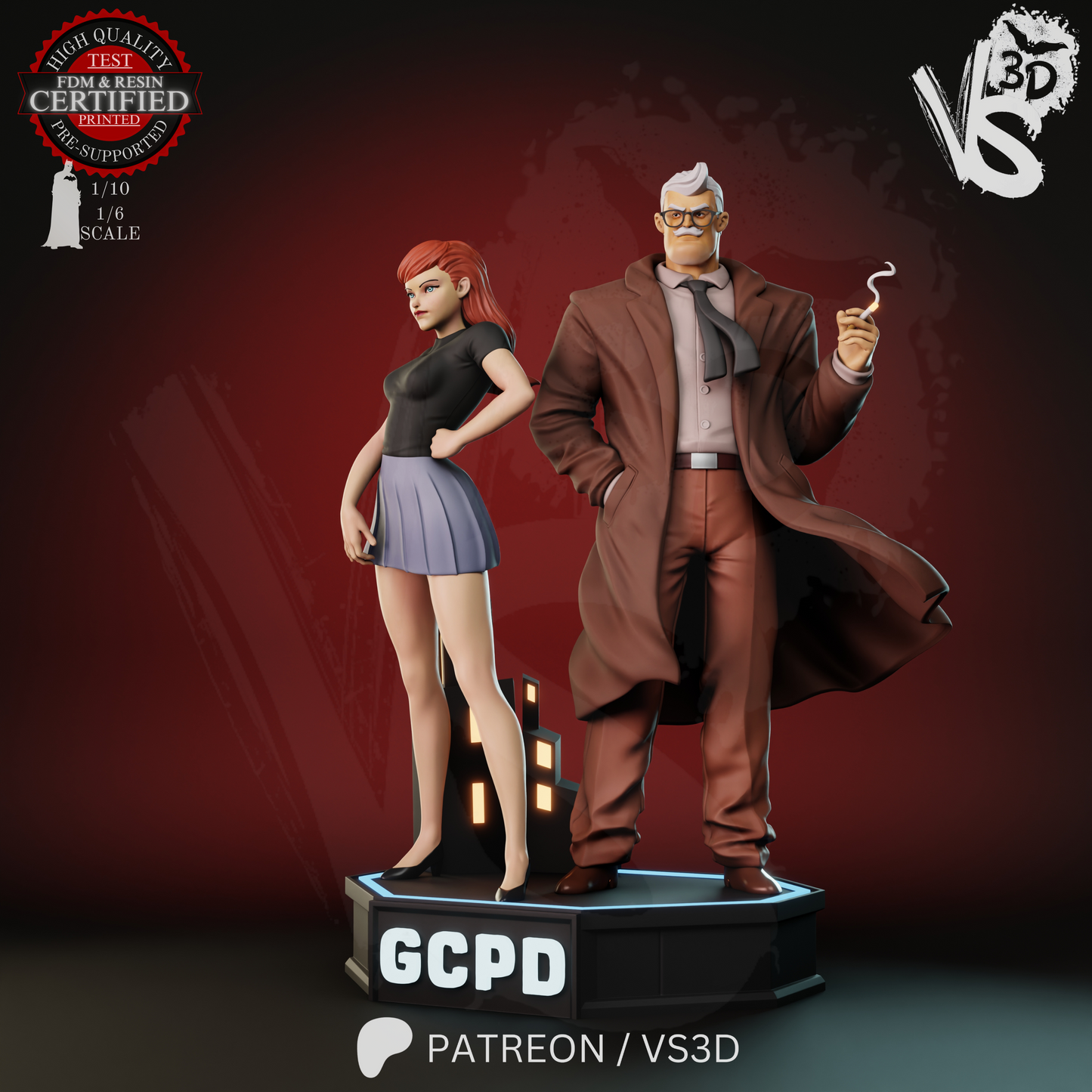 Jim and Barb (TAS) - Sculpt - 3d Printed Model Kit