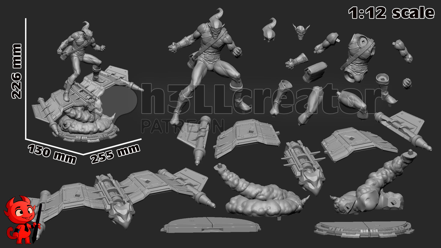 Green Goblin - 3D Printed Statue - 12 Scale Statue / Bust