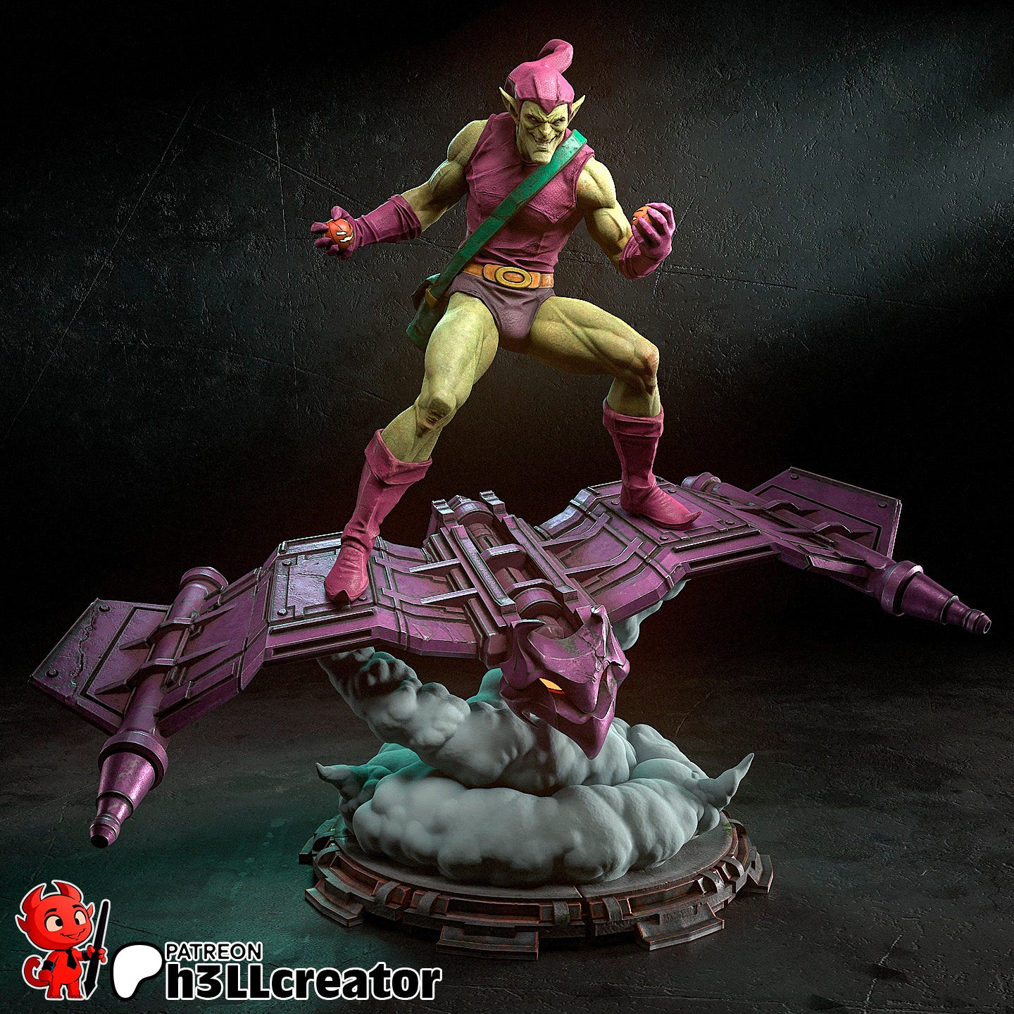 Green Goblin - 3D Printed Statue - 12 Scale Statue / Bust