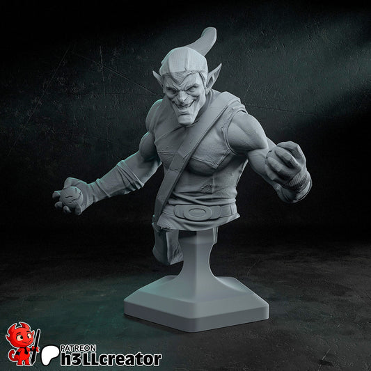 Green Goblin - 3D Printed Statue - 12 Scale Statue / Bust