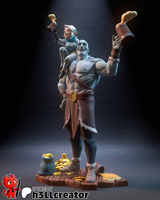 Grog and Pike - 3D Printed Model Kit State / Bust 12 Scale