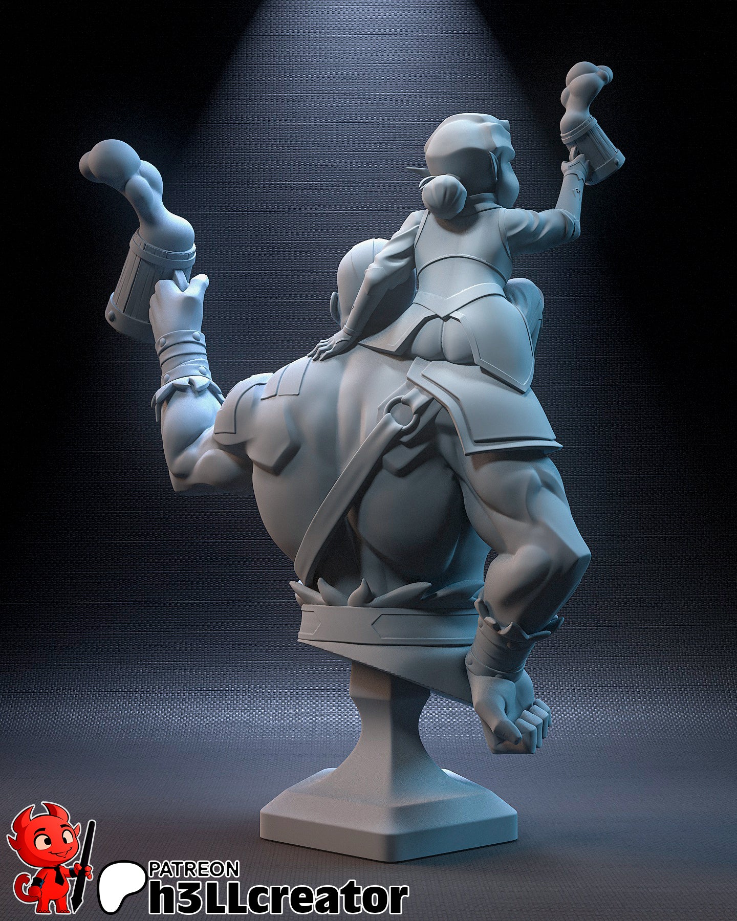 Grog and Pike - 3D Printed Model Kit State / Bust 12 Scale