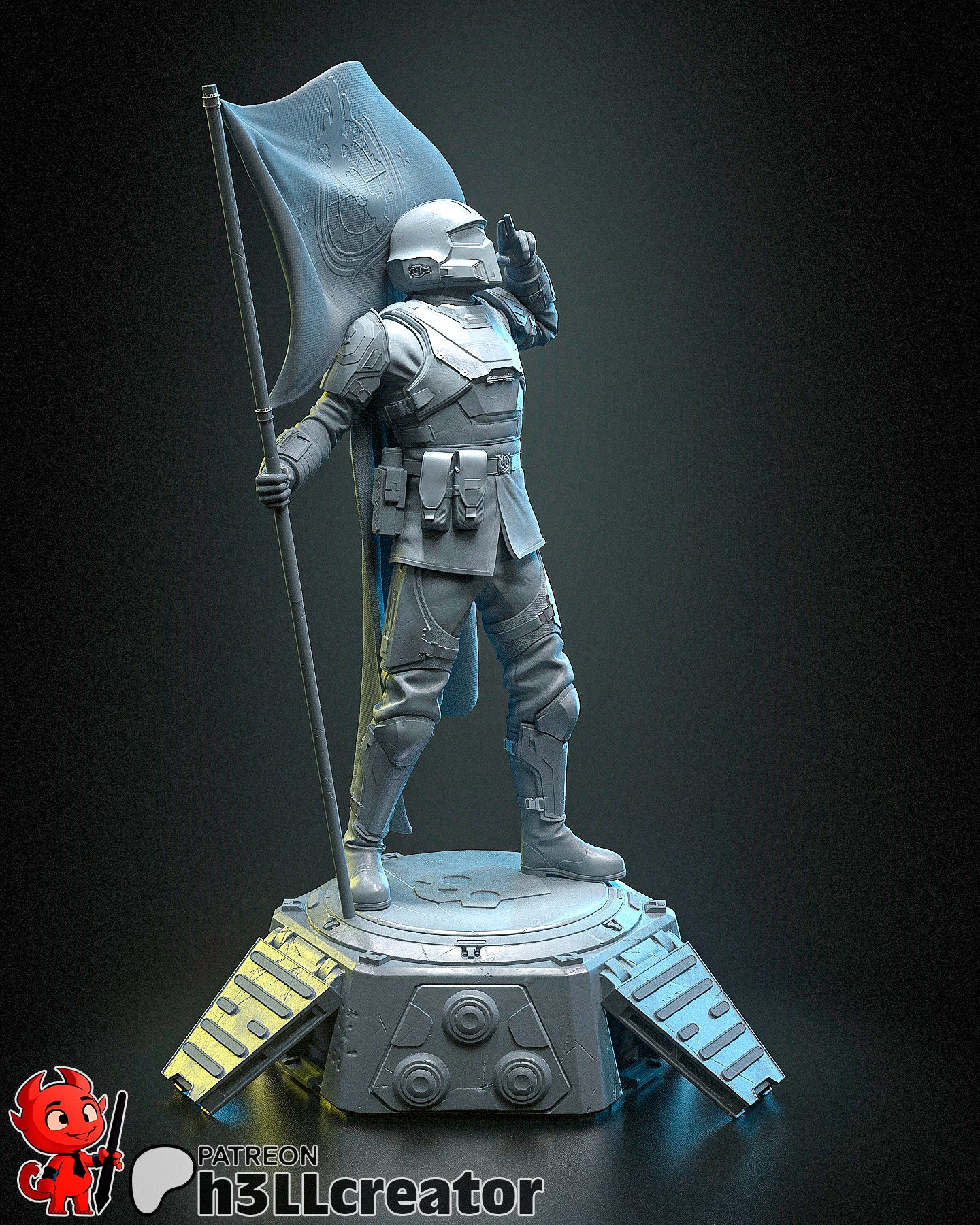 Helldiver - 3D printed Statue - 12 Scale