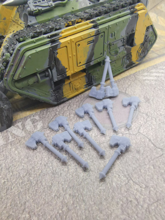 10 x  Single Blade Chain Axe -  Wargaming - Space Marines - Type 9